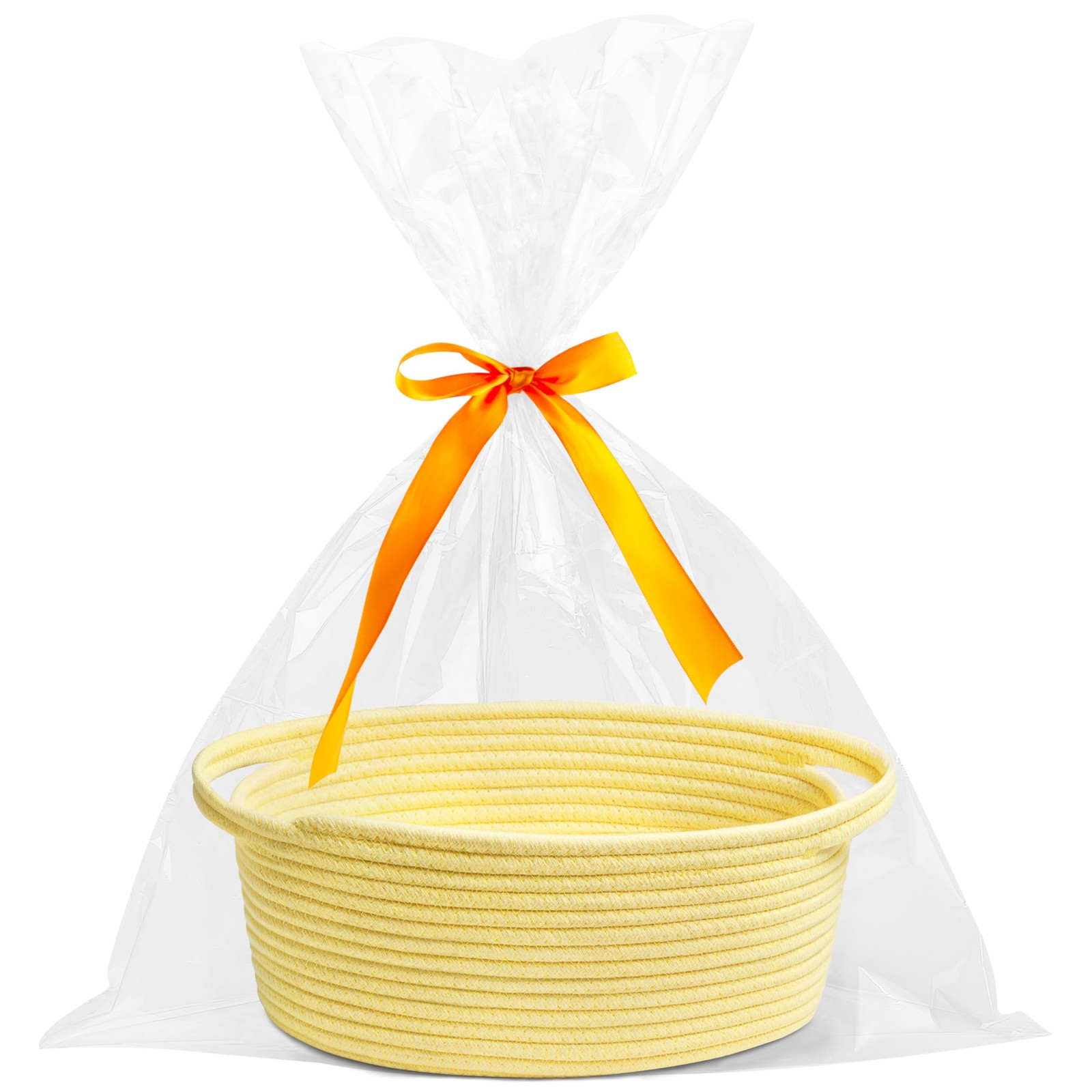 Pro Goleem Small Woven Basket with Gift Bags and Ribbons Durable Baskets for ...
