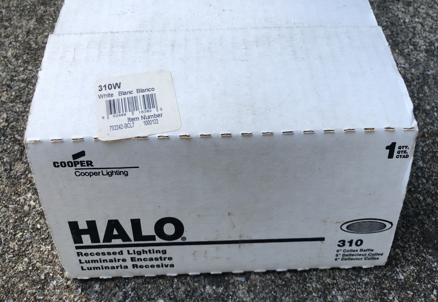 Cooper Lighting HALO 310W 6” Coilex Baffle Recessed Lighting White 76223 1000122