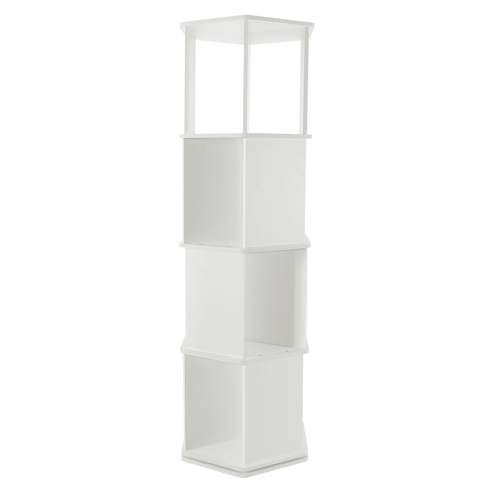 4-Tier Rotating Bookshelf 360�� Display Floor Standing Revolving Bookshelf