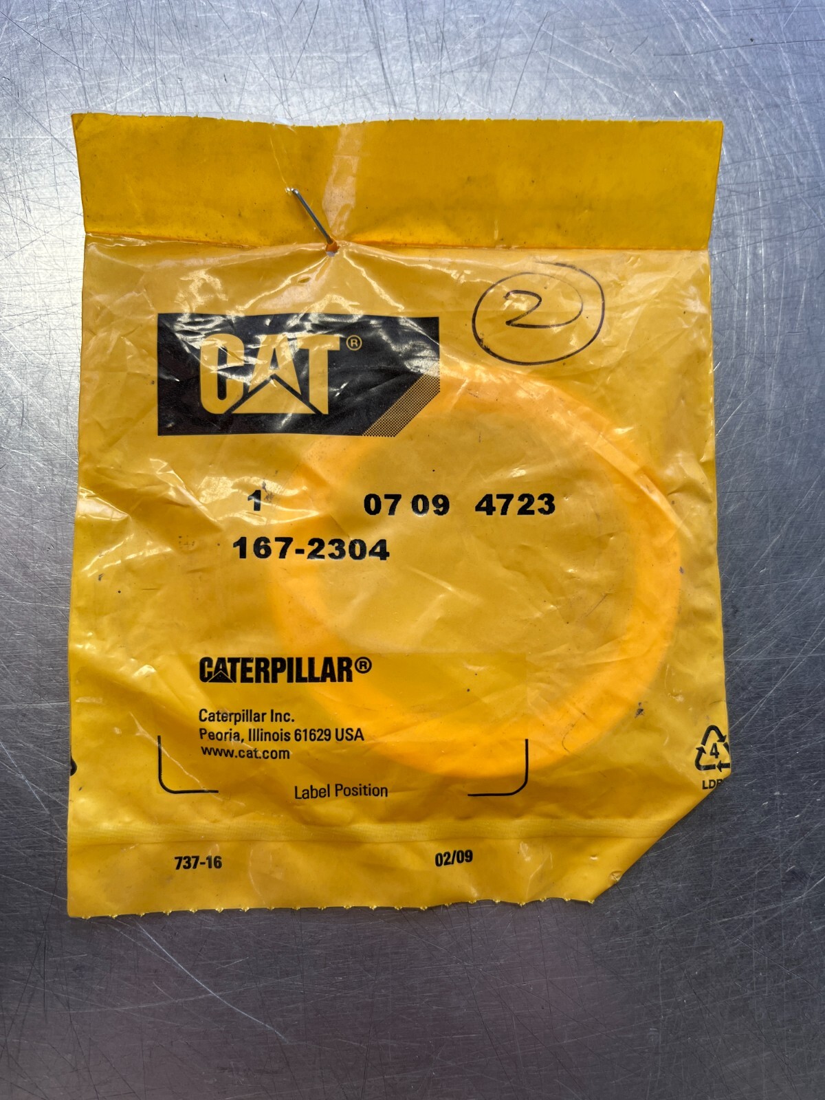 167-2304  GENUINE OEM  CAT  SEAL  Caterpillar  1672304