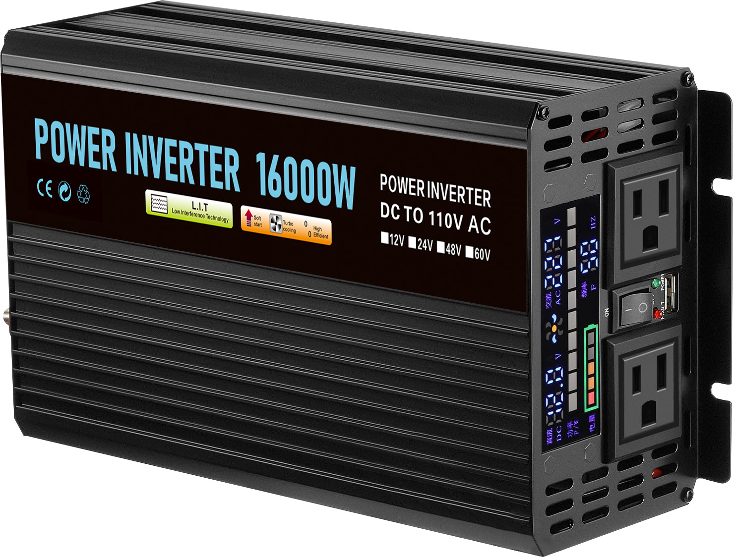 16000W Complete Solar Power Generator 100A Solar Panel Kit Home 110V Grid System