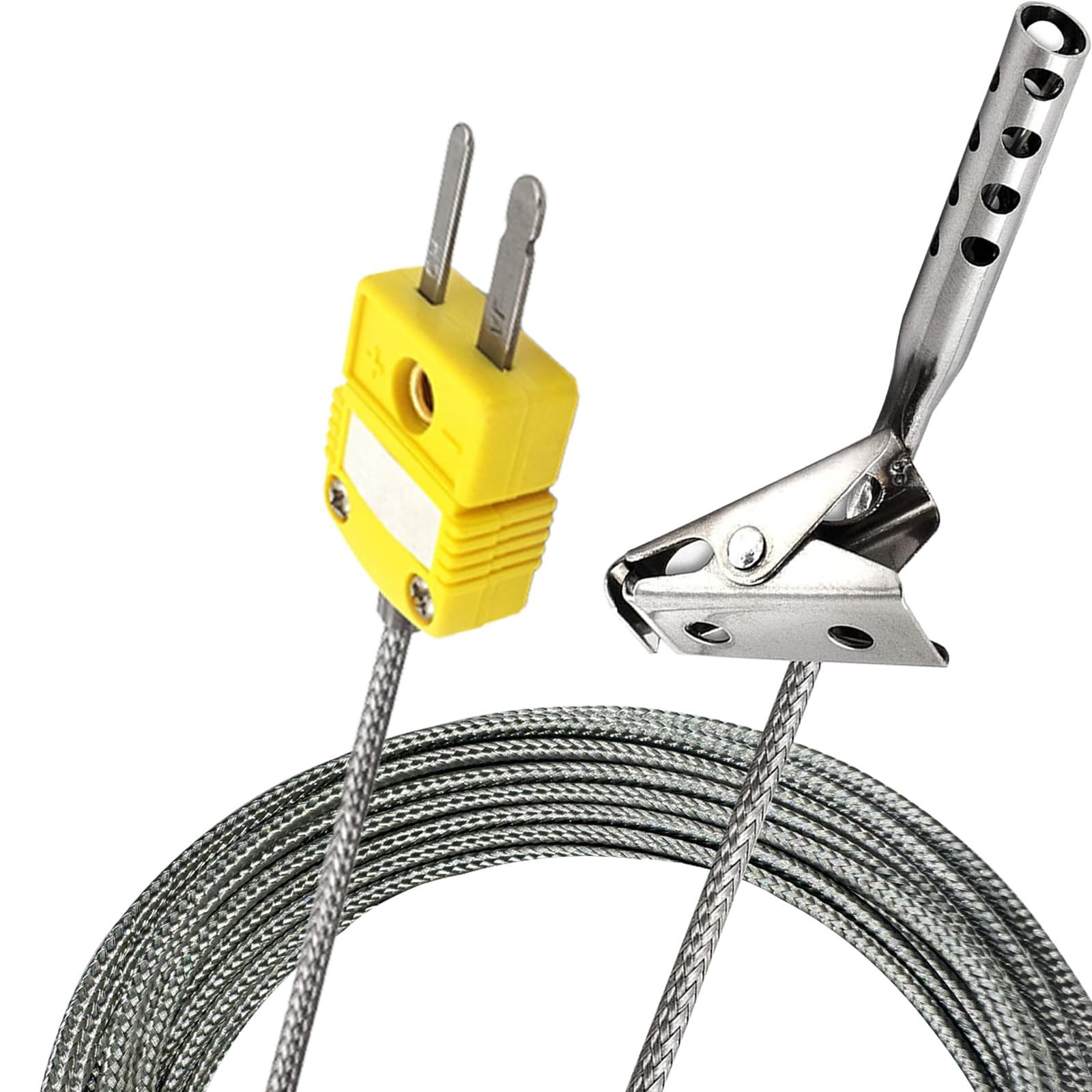 TL3163K K-Type Thermocouple Air Probe Stainless Steel Clip Temp Sensor -40F