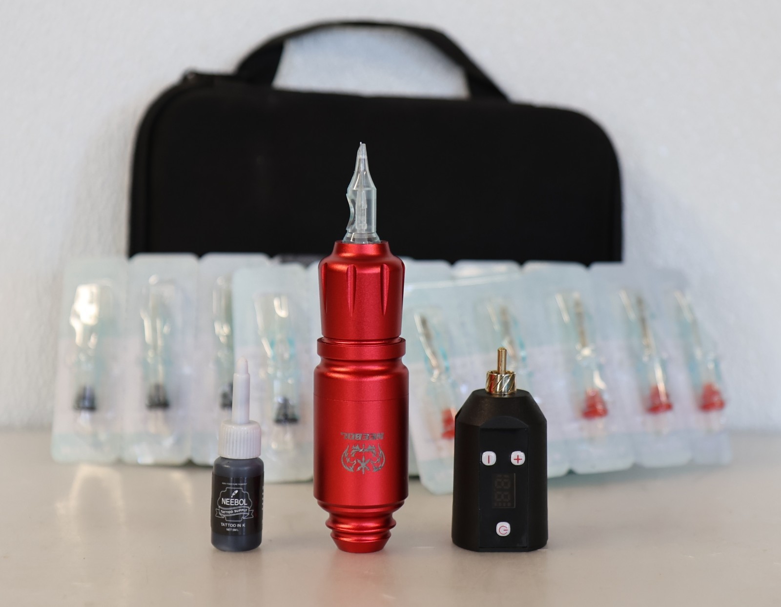 Neebol Wireless RKT Tattoo Pen Set - Red