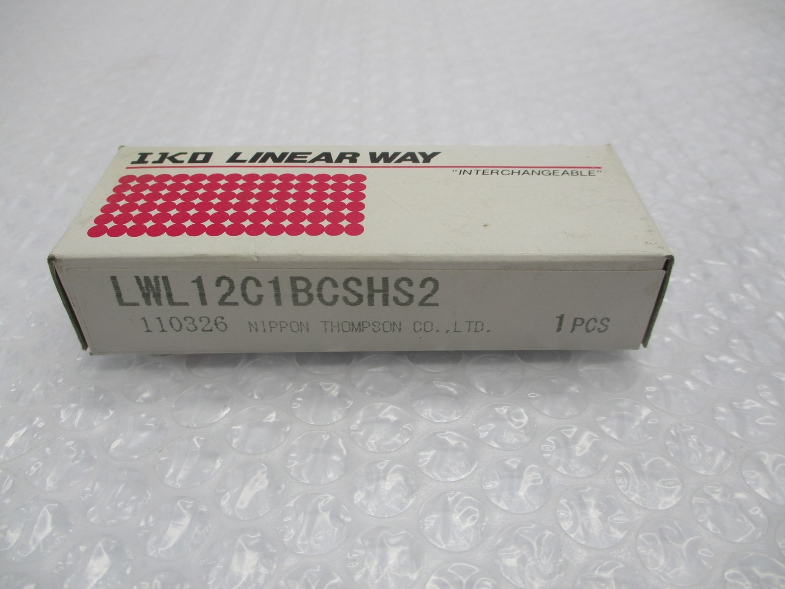 IKO LINEAR WAY LWL12C1BCSHS2 LINEAR GUIDE SLIDER NSMP