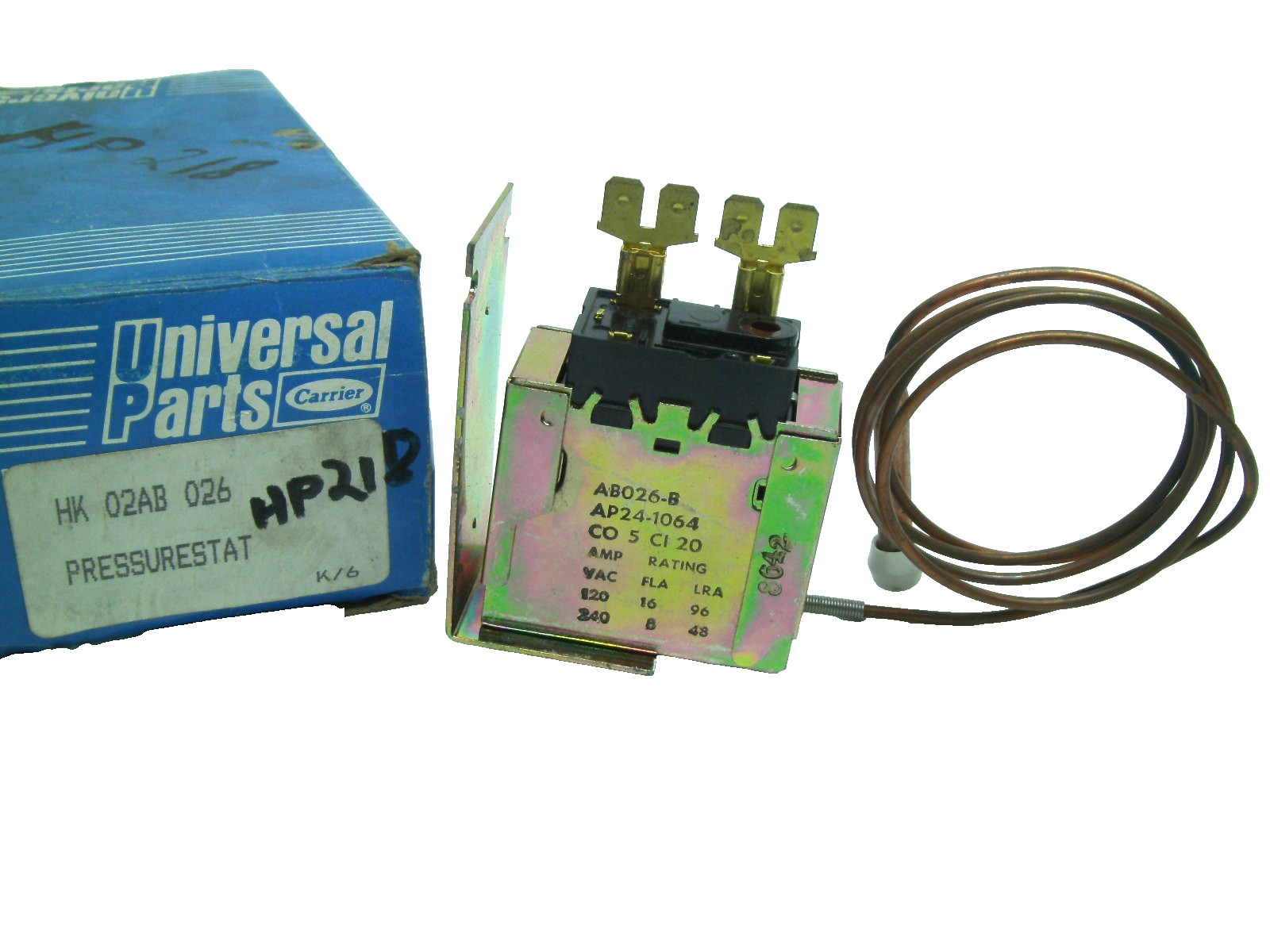 Robertshaw, Pressurestat Capillary Switch, AB026-B, AP24-1064, FREE SHIPPING! KB