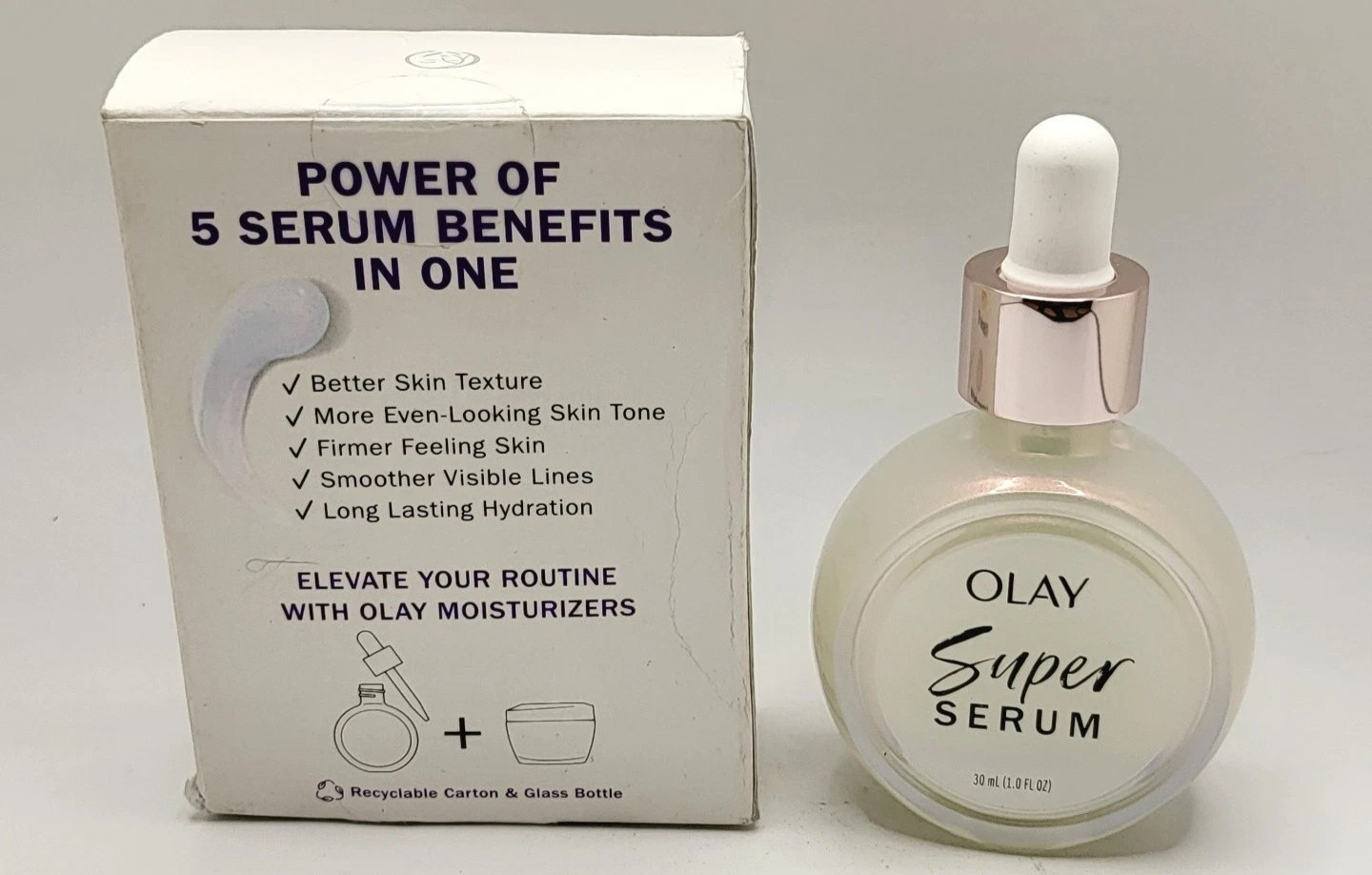 Olay Super Serum 5-in-1 Anti-Aging Face Serum 1 fl oz/30mL ~ NIB FAST FREE SHIP!