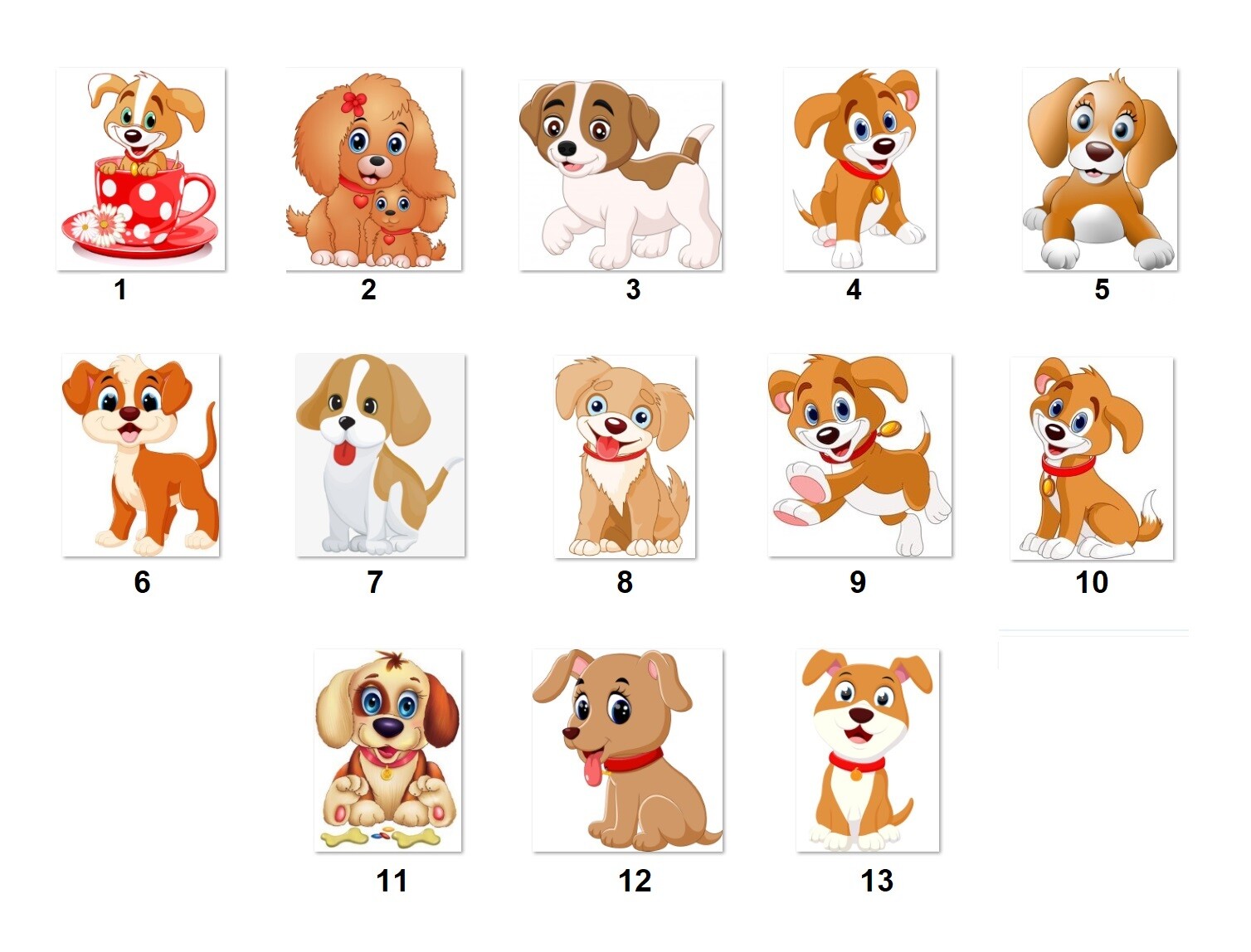 Personalized Address Labels Cartoon Dogs Puppies (FA 27)