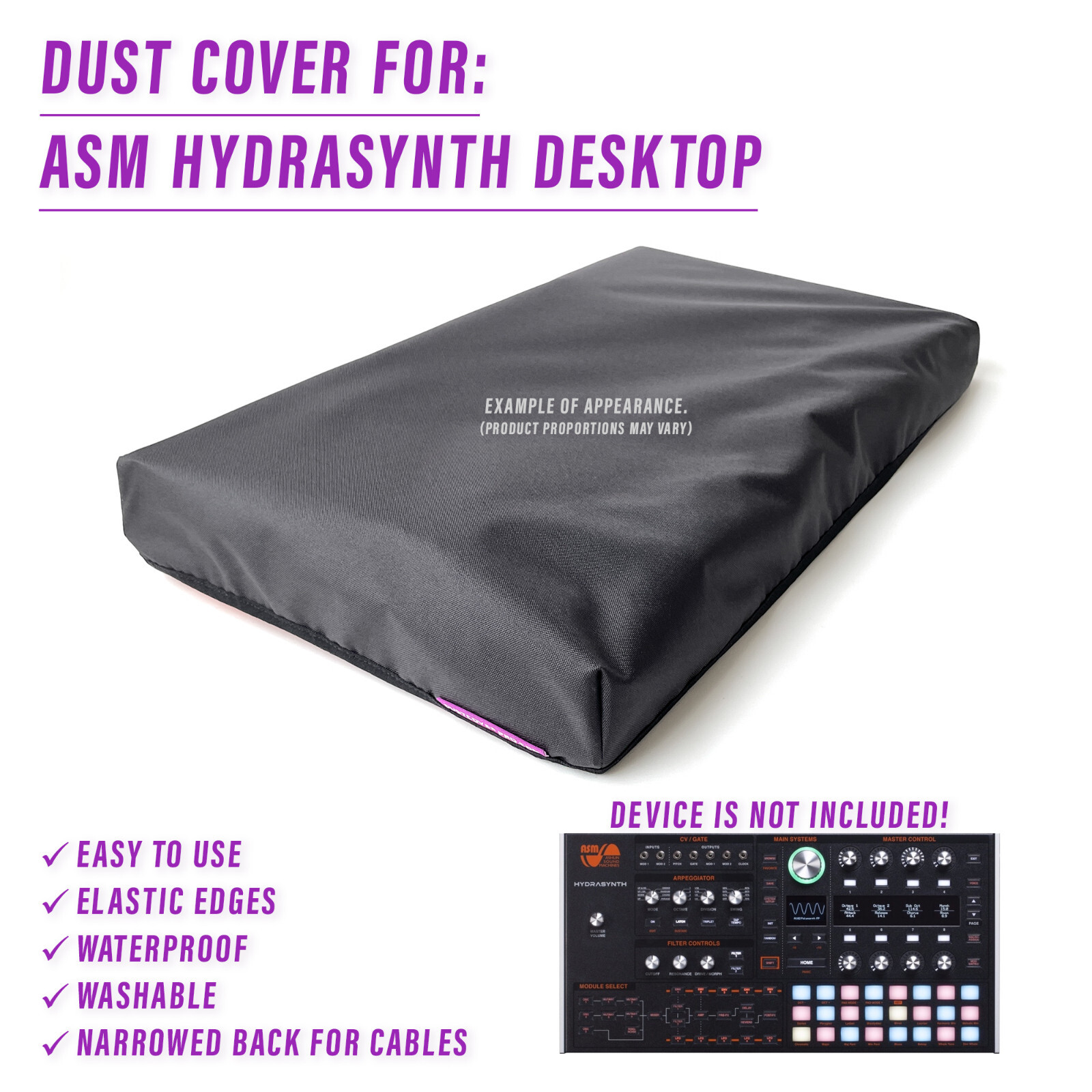 DUST COVER for ASM HYDRASYNTH DESKTOP
