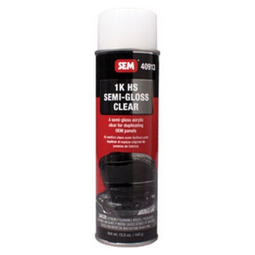 SEM Paints 40913 1K HS Semi-Gloss Clear 14.9oz Aerosol Can