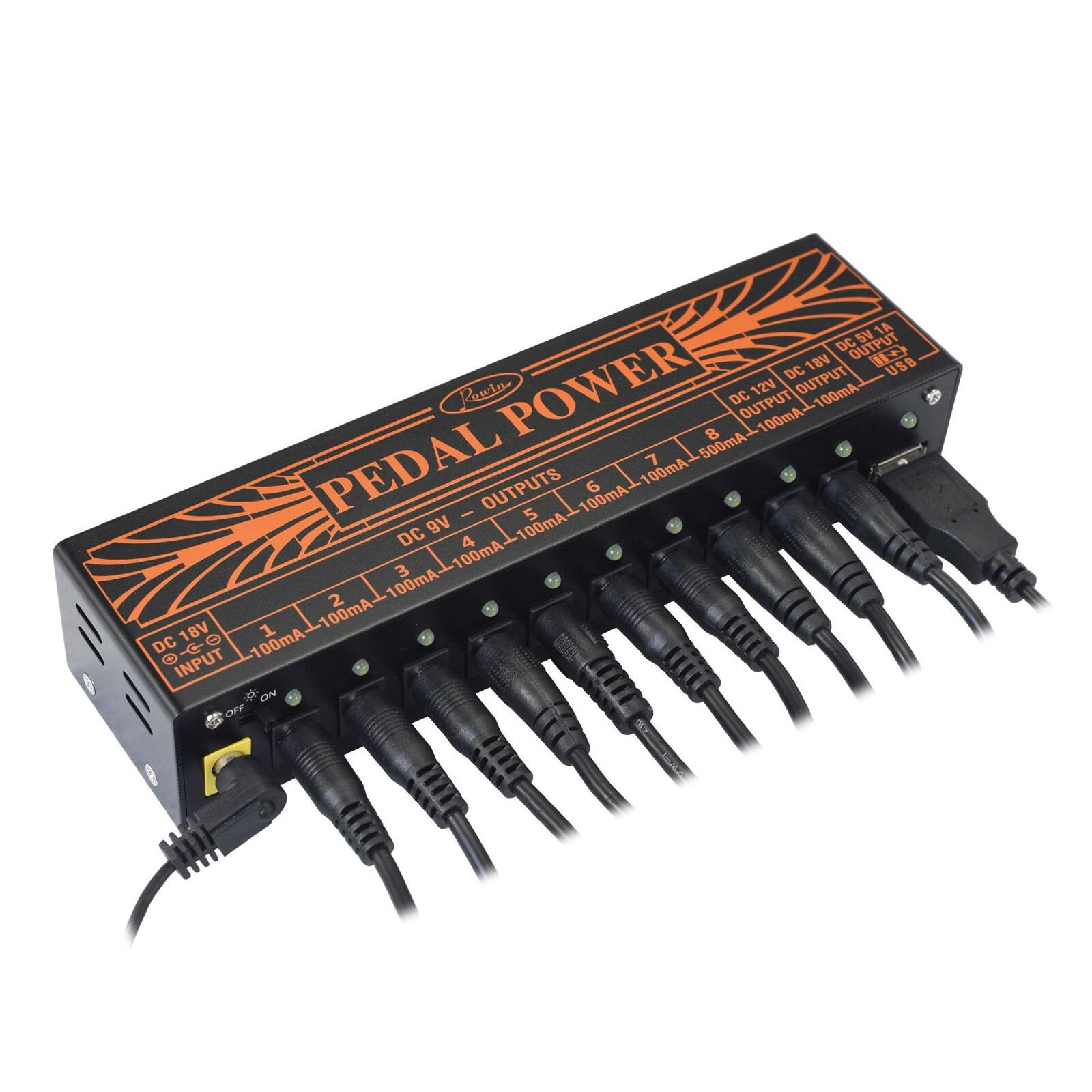2025 Guitar Effect Pedal Board Power Supply 10 Isolated DC Outputs 9V 12V 18V