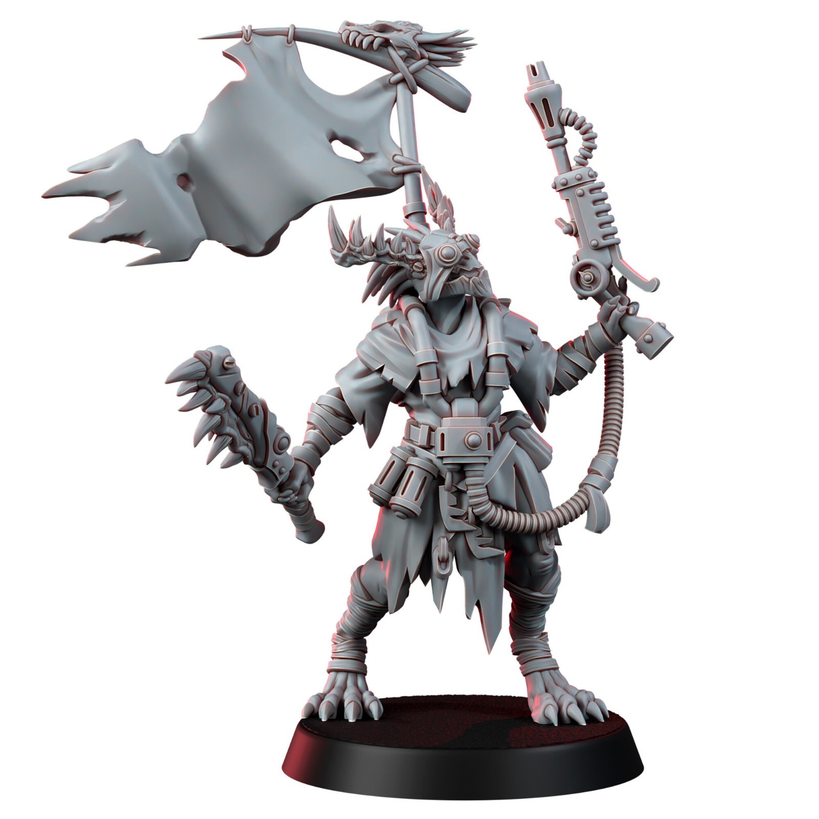 Greater Good Krooll Sand Chief with Venom Flamer 28mm Sci Fi Mini Tau