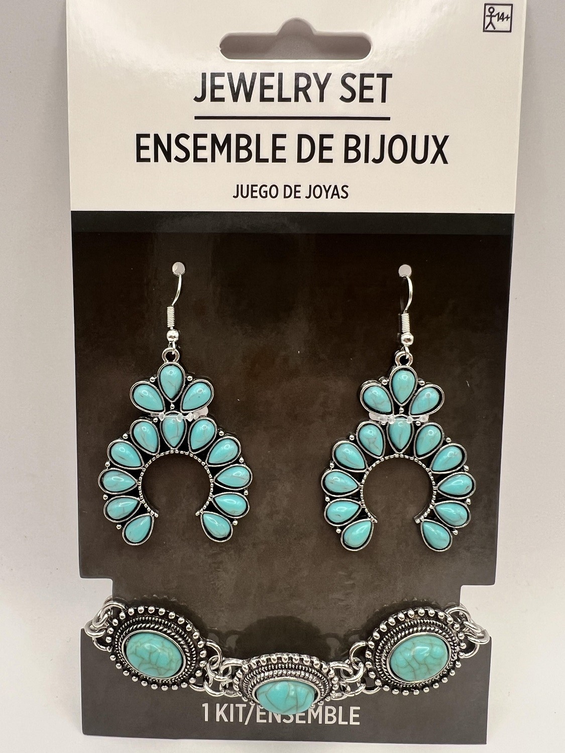 Western Turquoise Jewelry Set  Fancy Dress Up Halloween Adult Costume Accessory