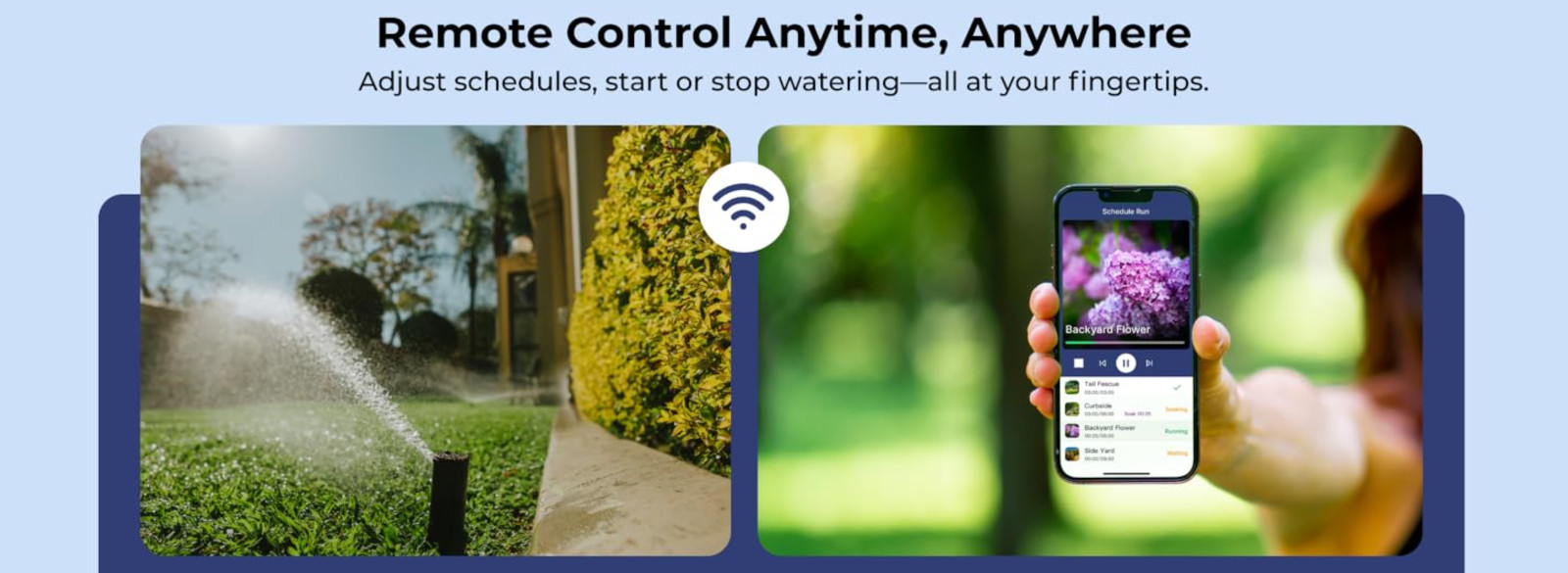 Smart Sprinkler Controller 6 Zone WiFi Irrigation System w/ App & Weather Sched.