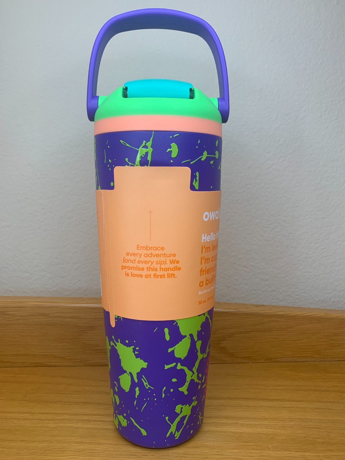 Owala "Electric Feel" 30oz Sway Birthday Bash 2025 *NEW IN BOX* Neon Splatter