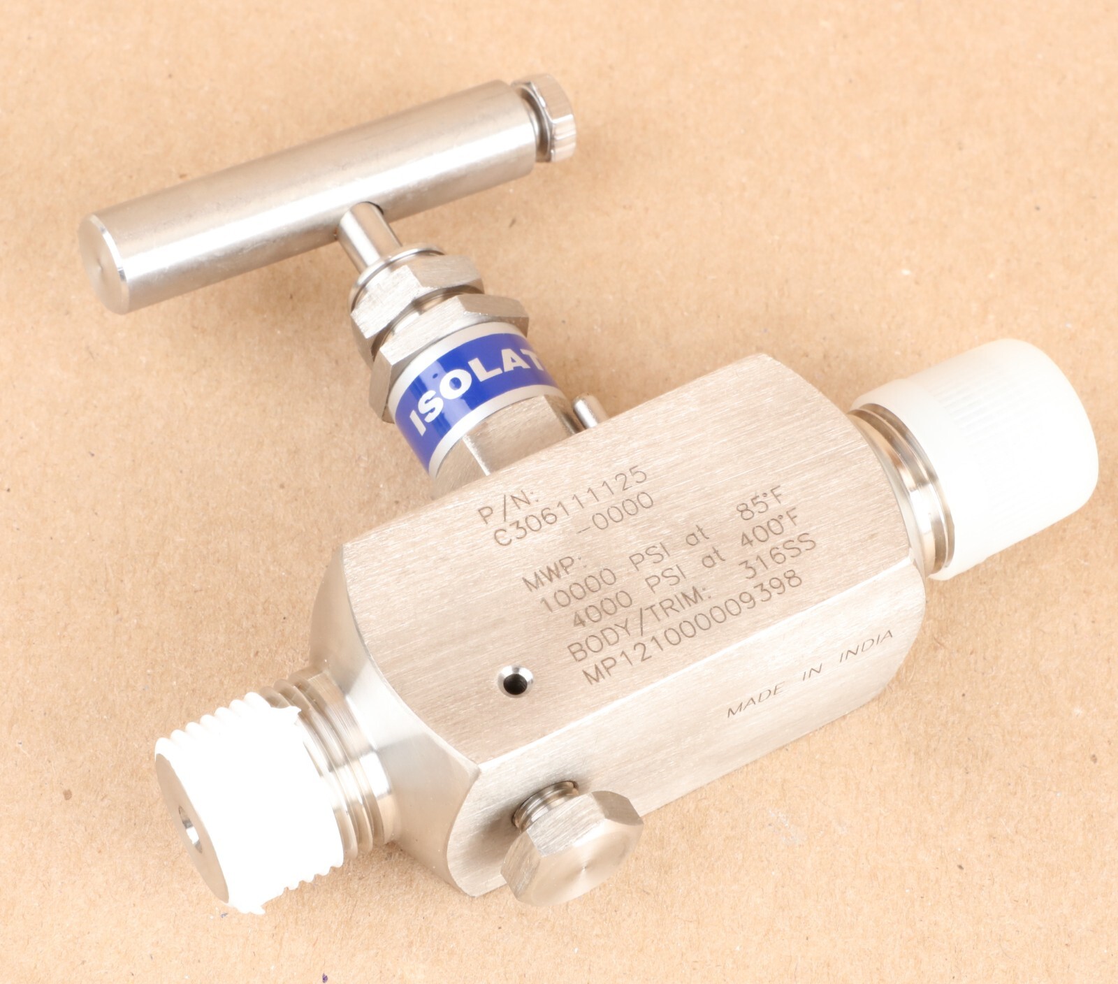 Rosemount C306111125-0000 Needle Isolation Valve