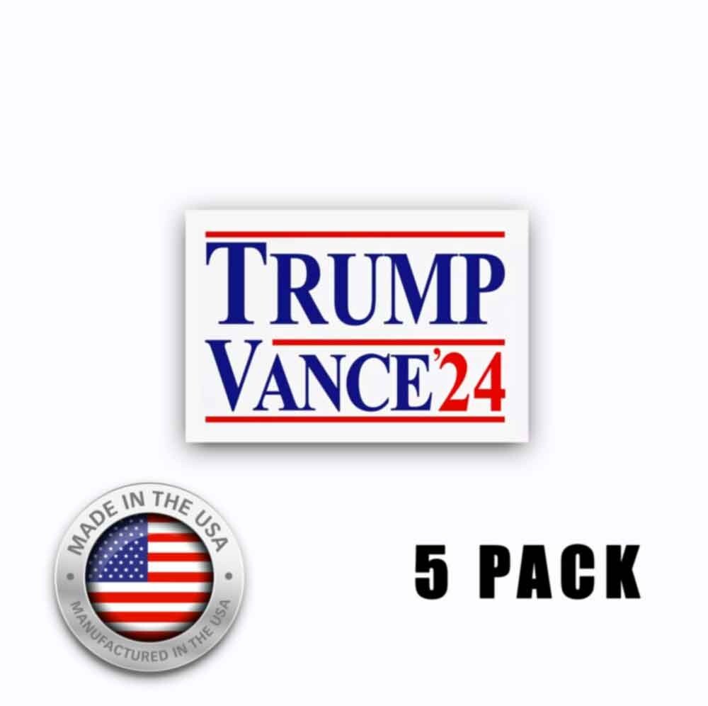 TRUMP VANCE 2024 6x4 Sticker | Bumper Stickers - Decals 5 PACK