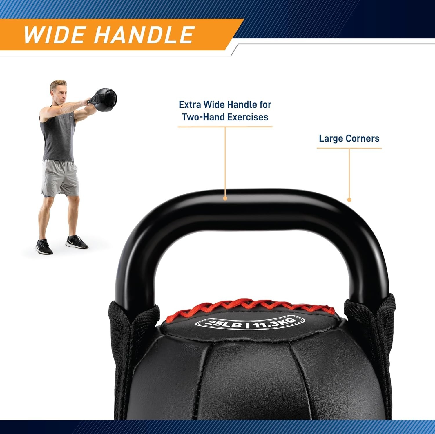 30LBS Strength Training Soft Kettlebell w/Handle for Weightlifting Conditioning