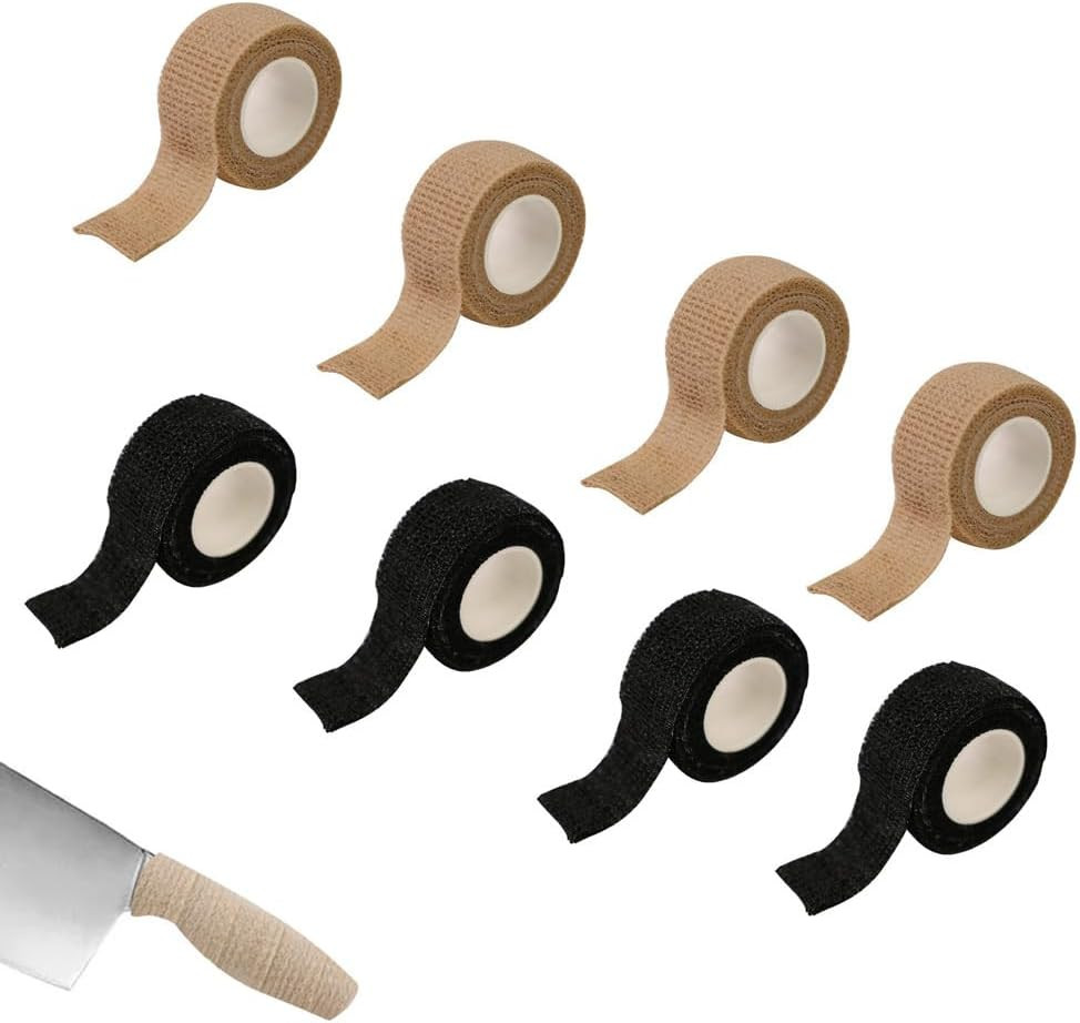 8 Pack Non Slip Knife Handle Grip Wrap Tape Black Skin Tone Kitchen Knife Cover