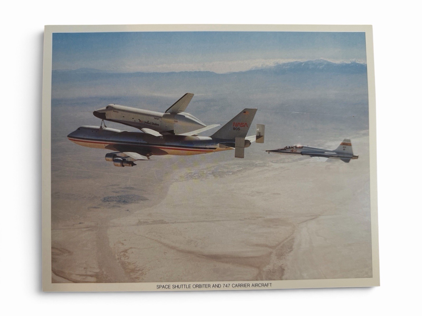 Vintage NASA Space Shuttle Enterprise 747 Carrier Aircraft 8x10 Lithograph RARE