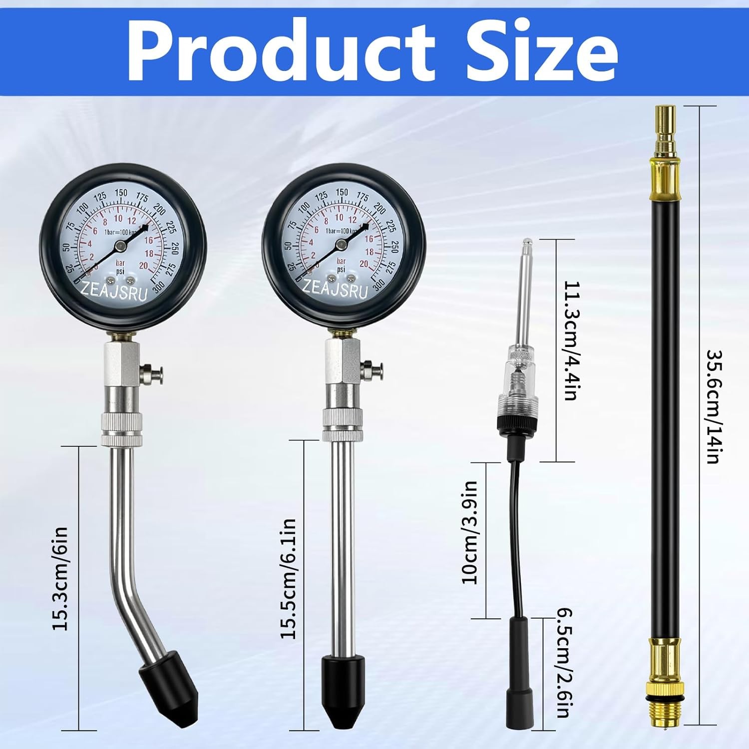 Compression Tester with Spark Plug Tester, Automotive Engine Compression Tester