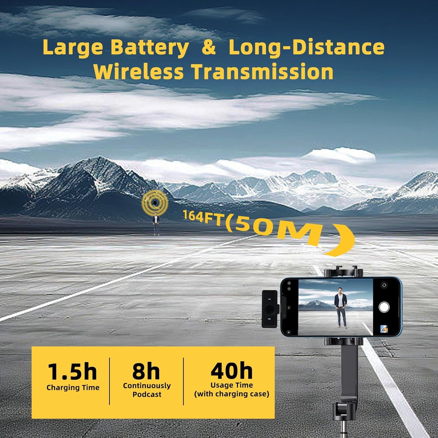 Magnetic Wireless Lavalier Microphone For Type-C Device Noise Cancellation 2 Mic