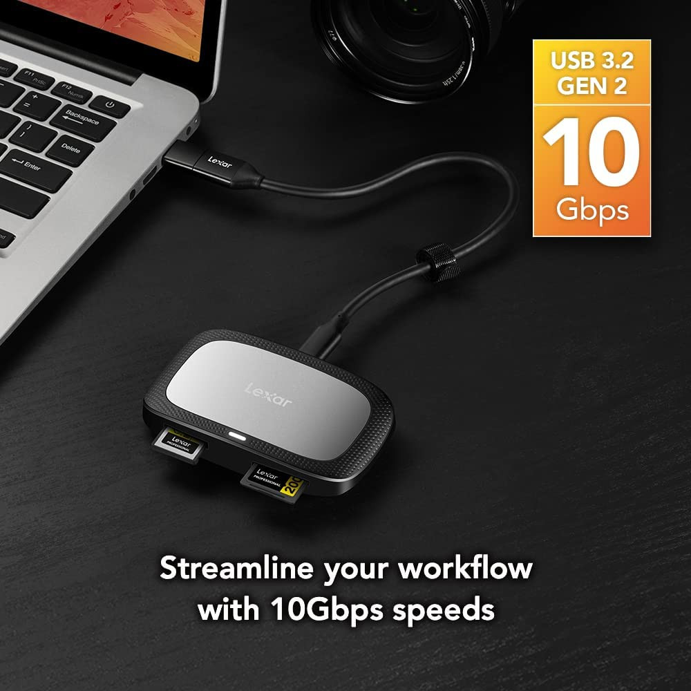 Professional Cfexpress Type a / SD USB 3.2 Gen 2 Reader, Designed for Cfexpress