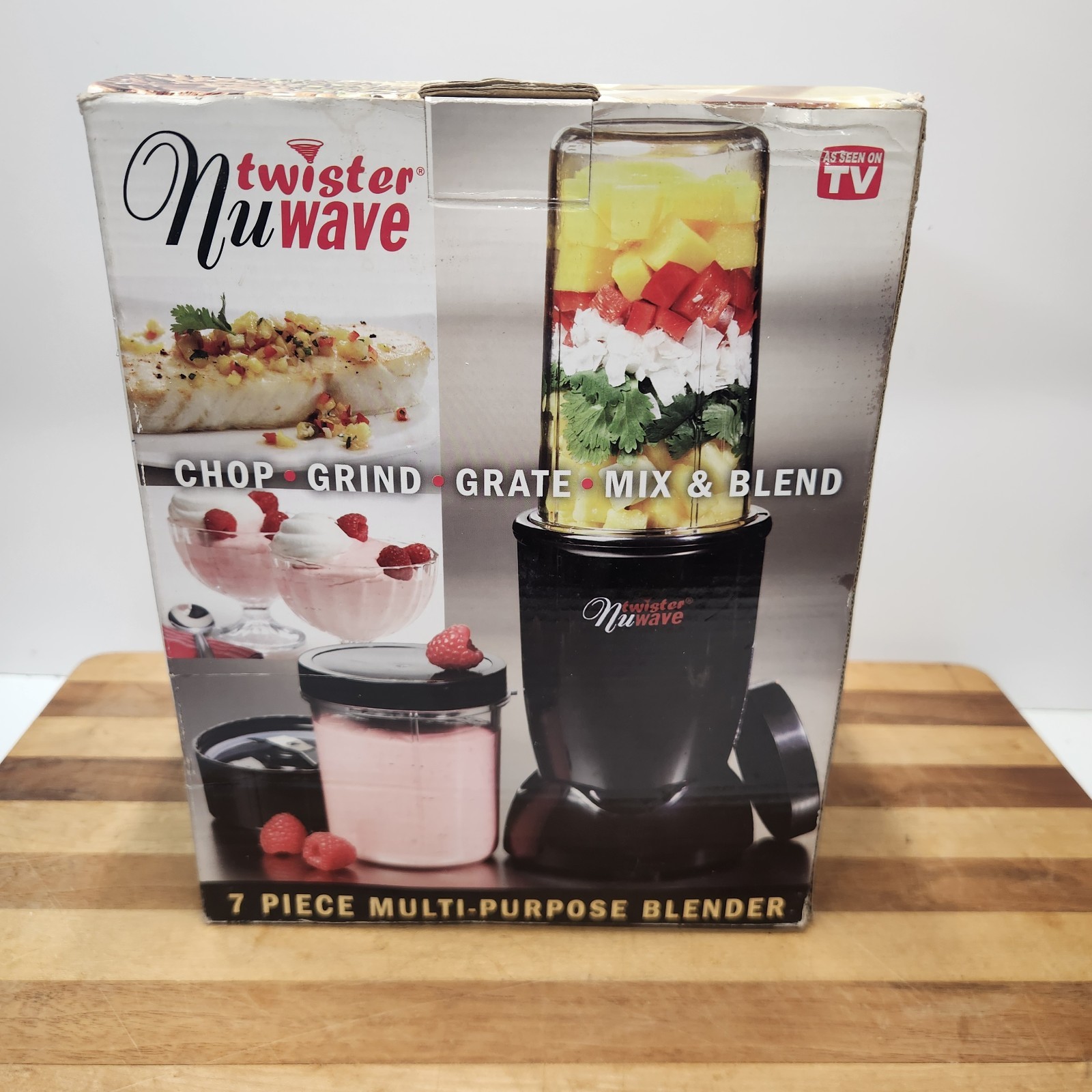 NuWave Twister 7pc Multi-Purpose Blender Chop Grind Grate Mix Blend New Open Box