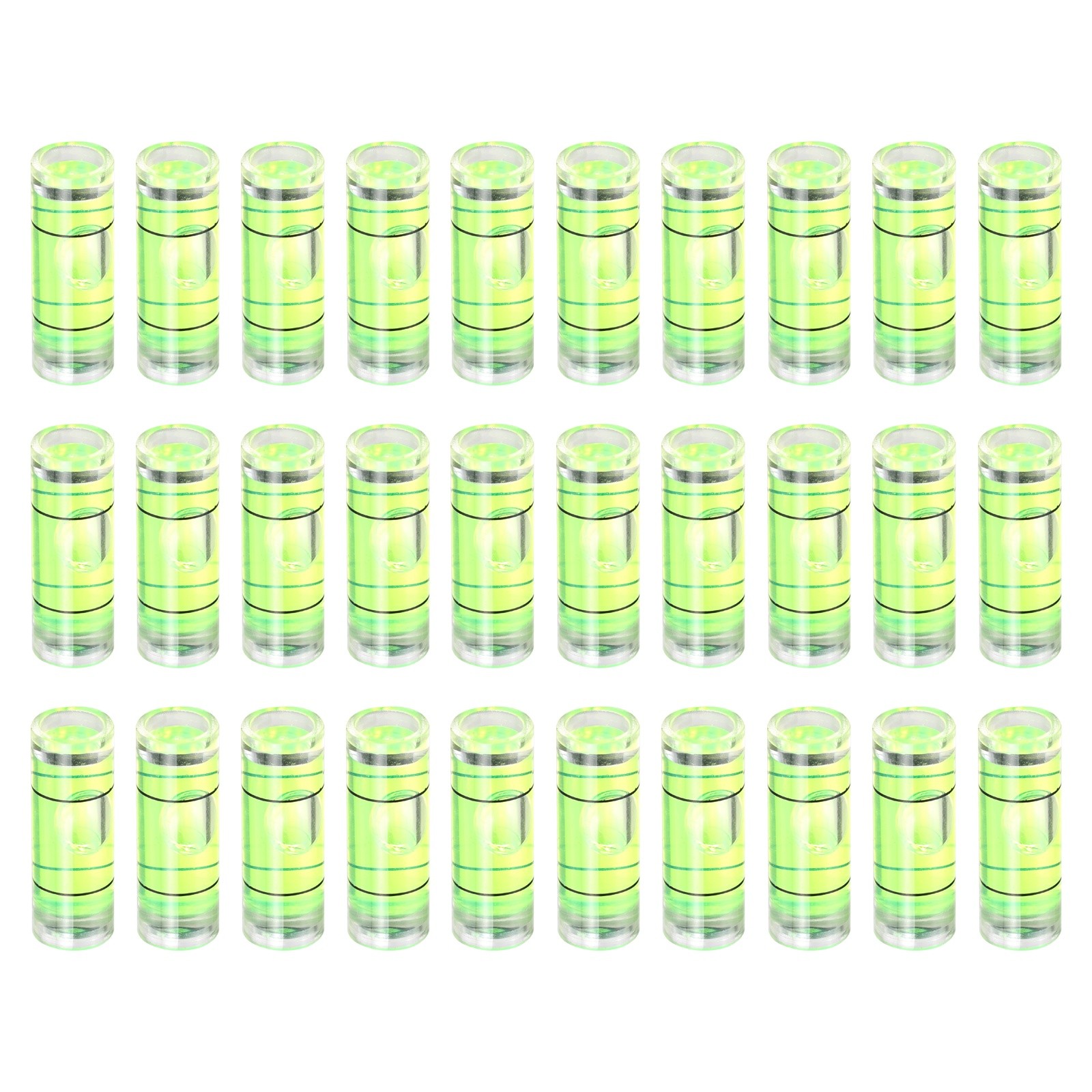 30pcs 22x8mm Small Cylindrical Bubble Level Vials Levels Measuring Tools