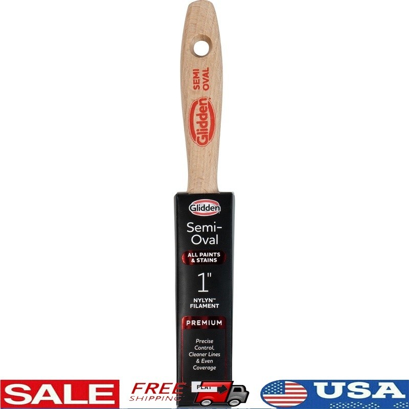 Semi Oval Flat Sash Paint Brush Smooth Coverage & Clean Lines Perfect All Paints