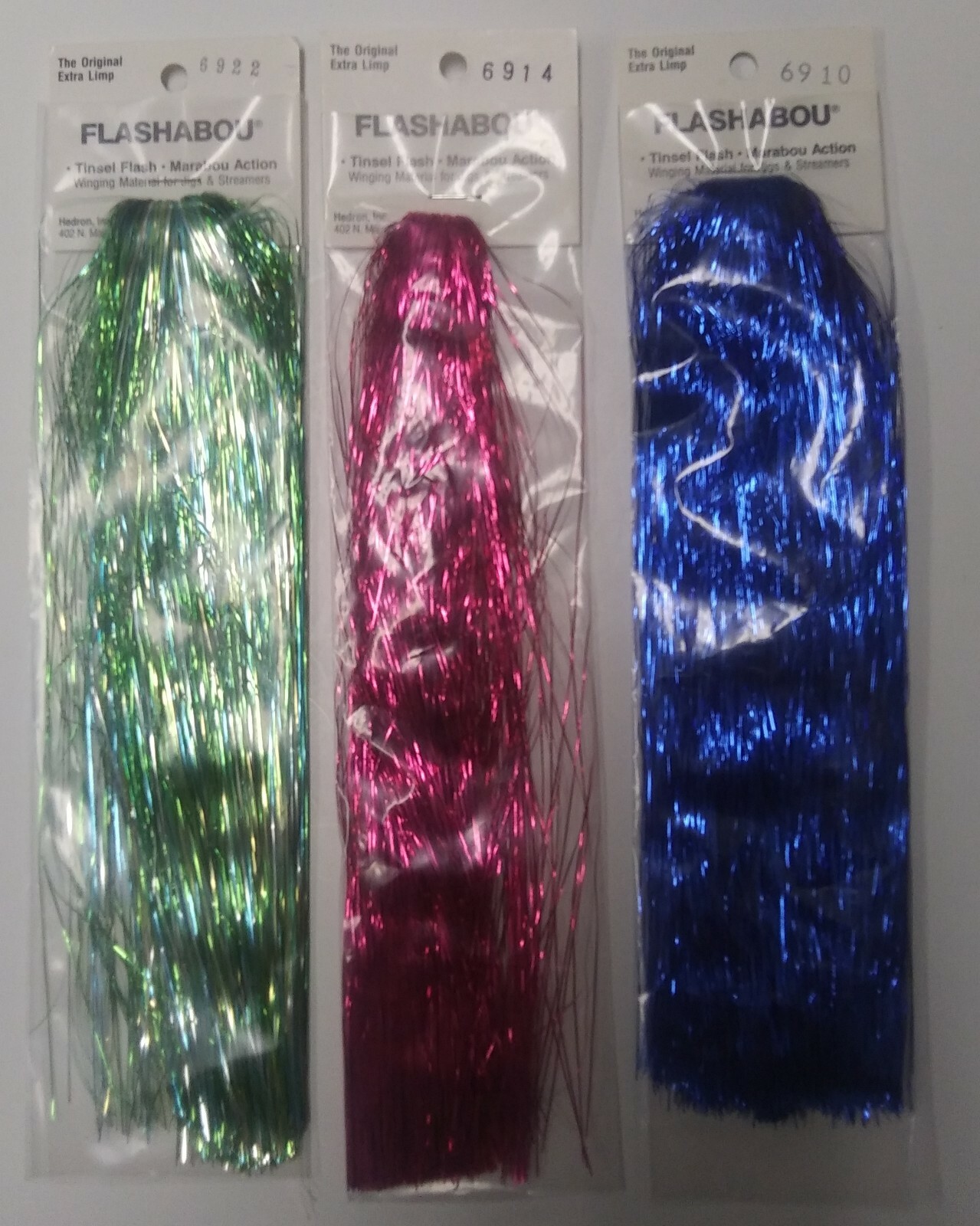 Hareline Flashabou - Three asst Colors - New