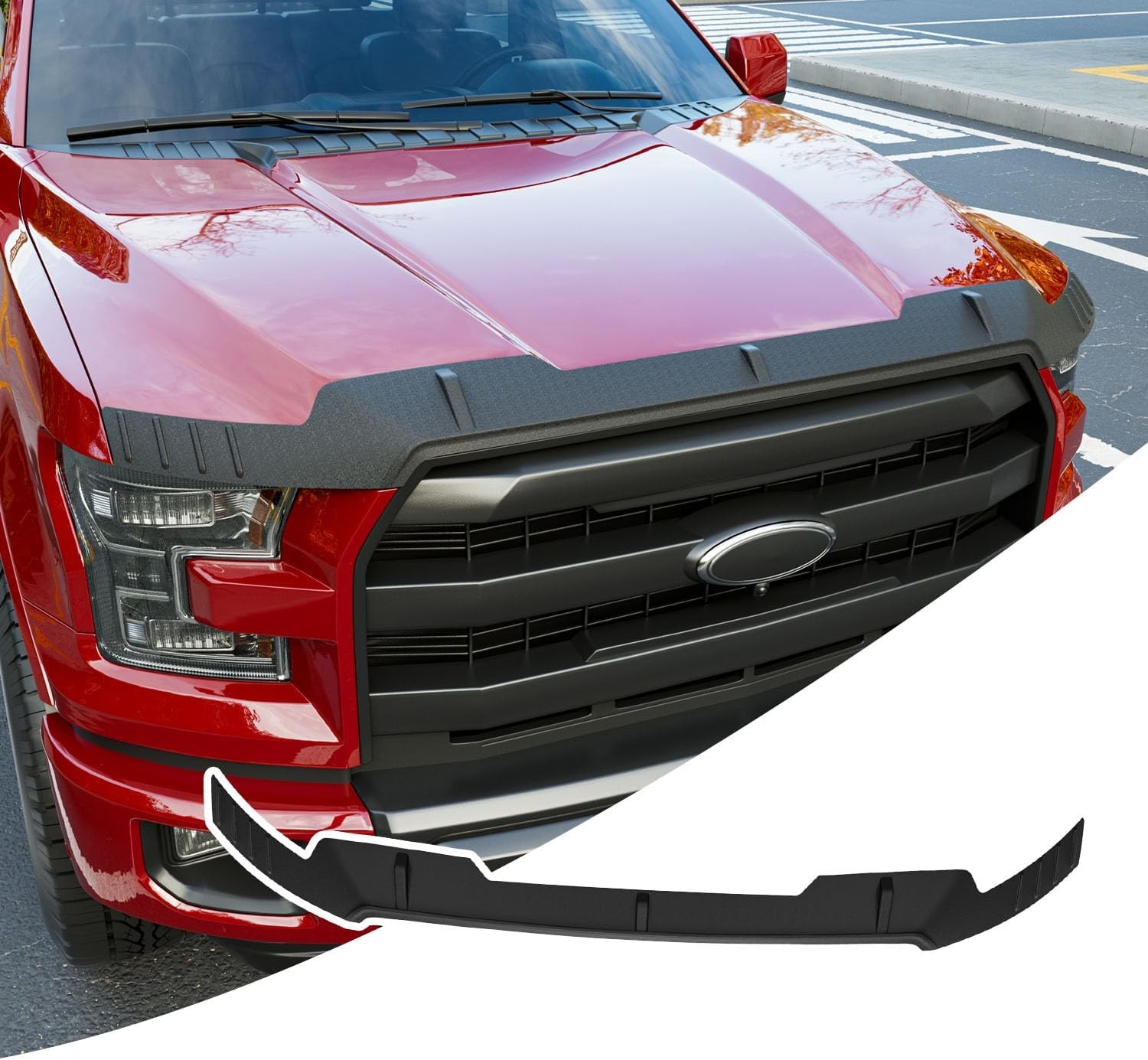 Hood Deflector Compatible with 2015-2020 Ford F150 Hood Protector Shield