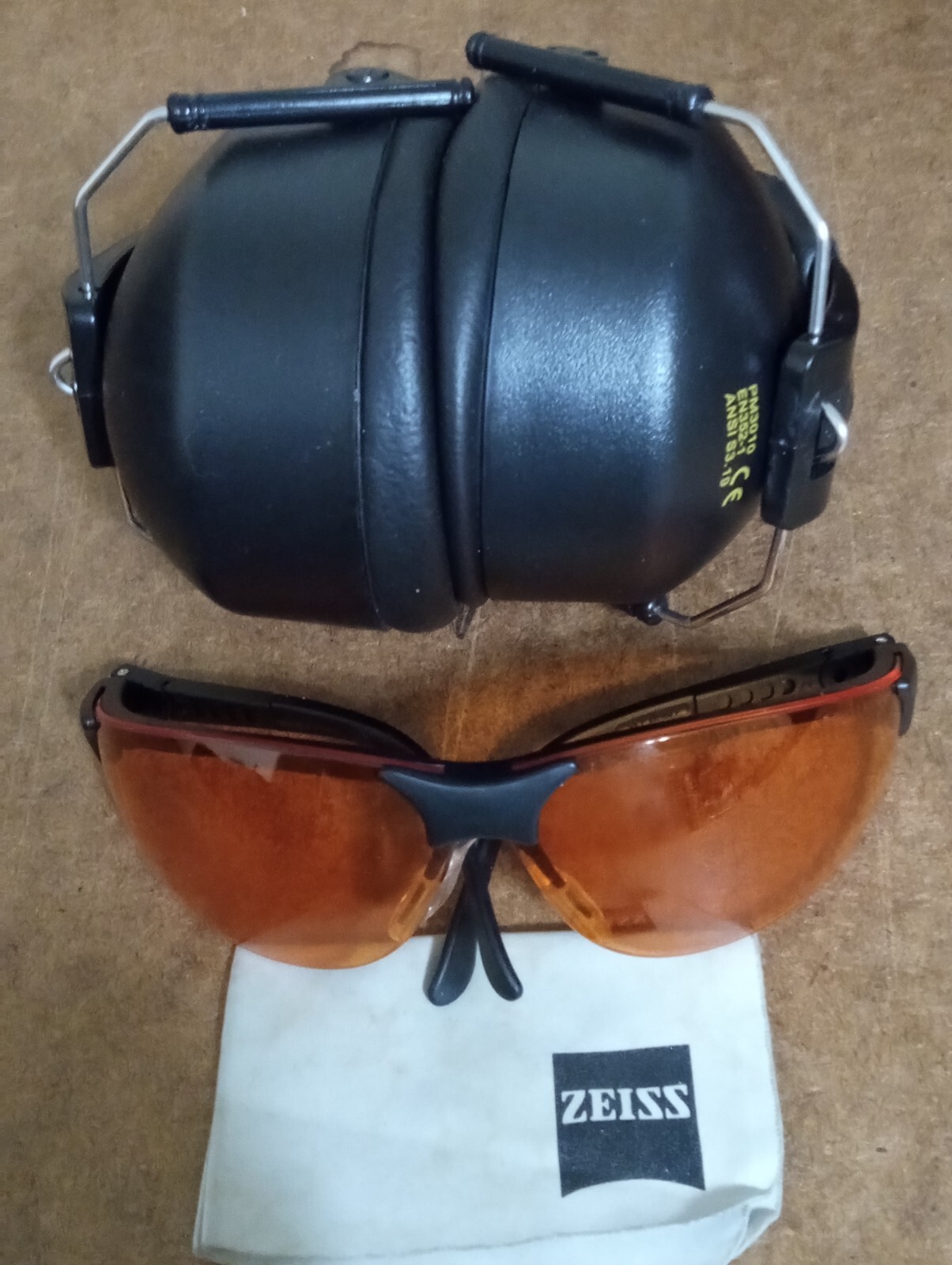 Combo~ Shooting Range Ear Protection with Tinted Gun Safety Glasses