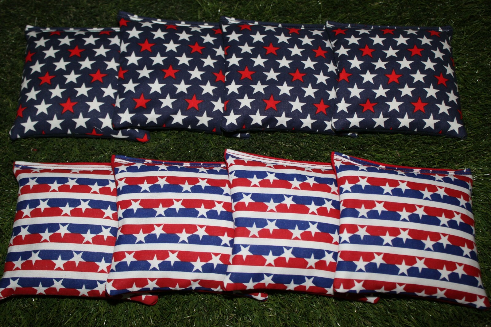 Cornhole Bean Bags Set of 8 ACA Regulation Bags US PATRIOTIC RED WHITE BLUE