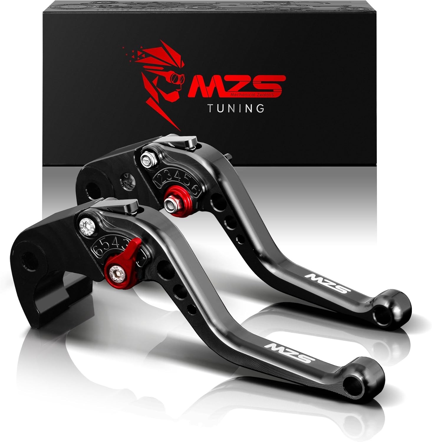 MZS Black Adjustable Short Brake Clutch Levers f/Honda GROM CBR500R CB300R