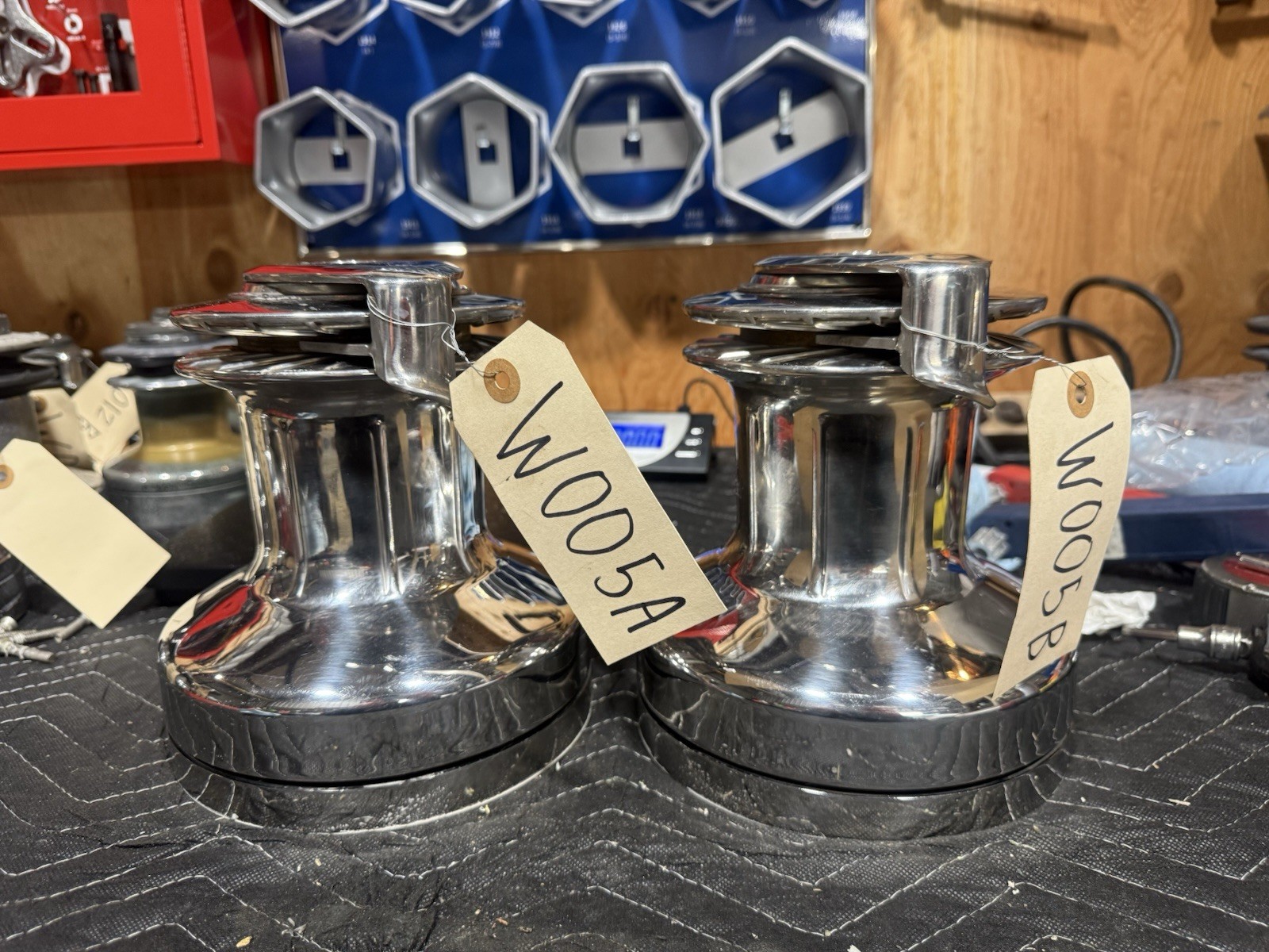 Pair Andersen 52 Stainless Self-Tailing Two-Speed Winches - W005