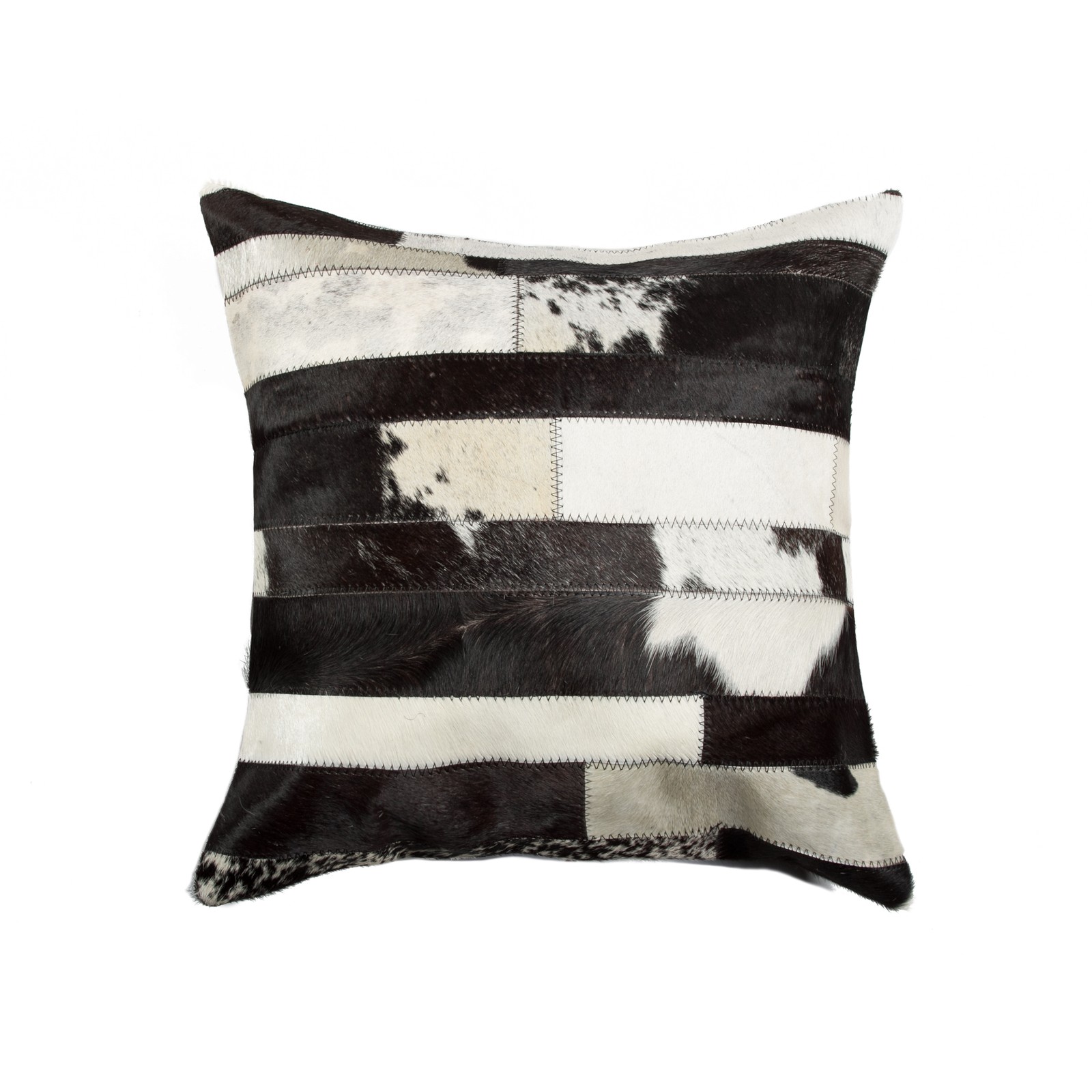 Natural Torino Madrid Cowhide Pillow | Black & white | 18"x18"