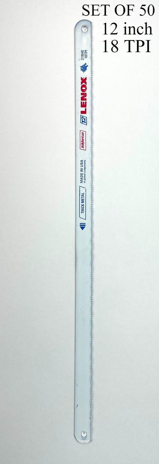 Lenox Hacksaw Blade Bi-Metal 12 inch 18TPI 218HE Set of 50