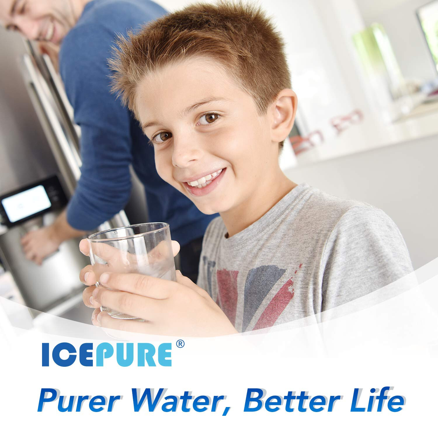 ICEPURE RWF0500A Refrigerator Water Filter Replacement for 9010 filter, 5PACK