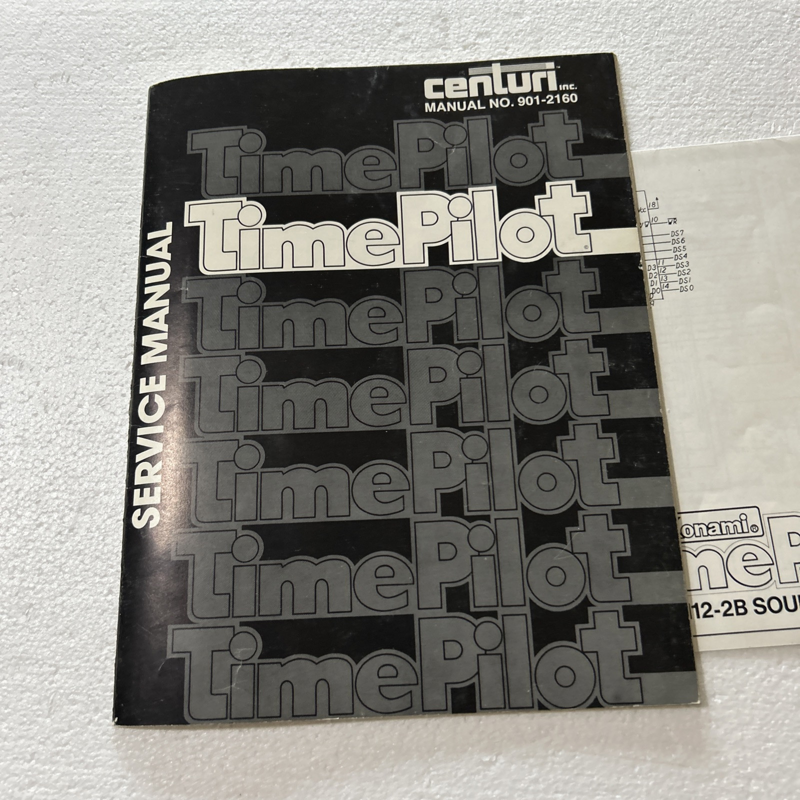 Original Factory Time Pilot CENTURI W/Schematic Arcade Video Game Manual