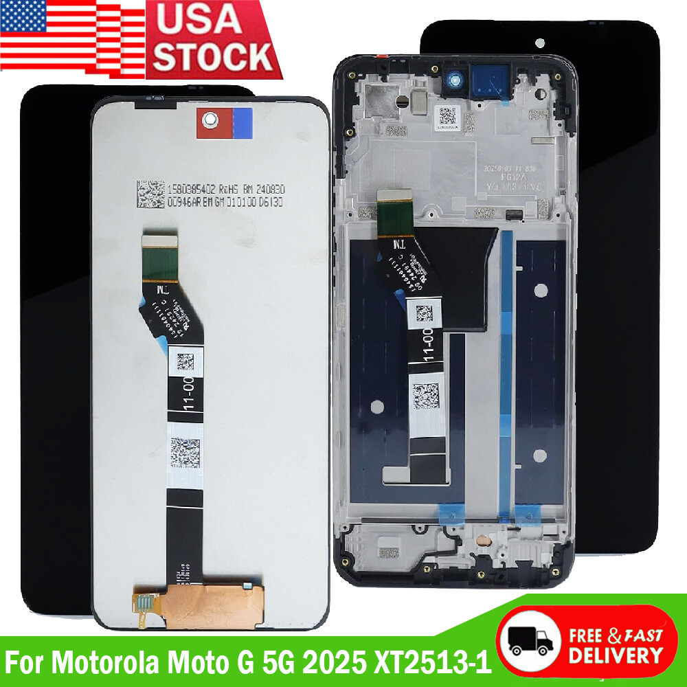 New For Motorola Moto G 5G 2025 XT2513-1 XT2513V LCD Touch Screen Assembly±Frame