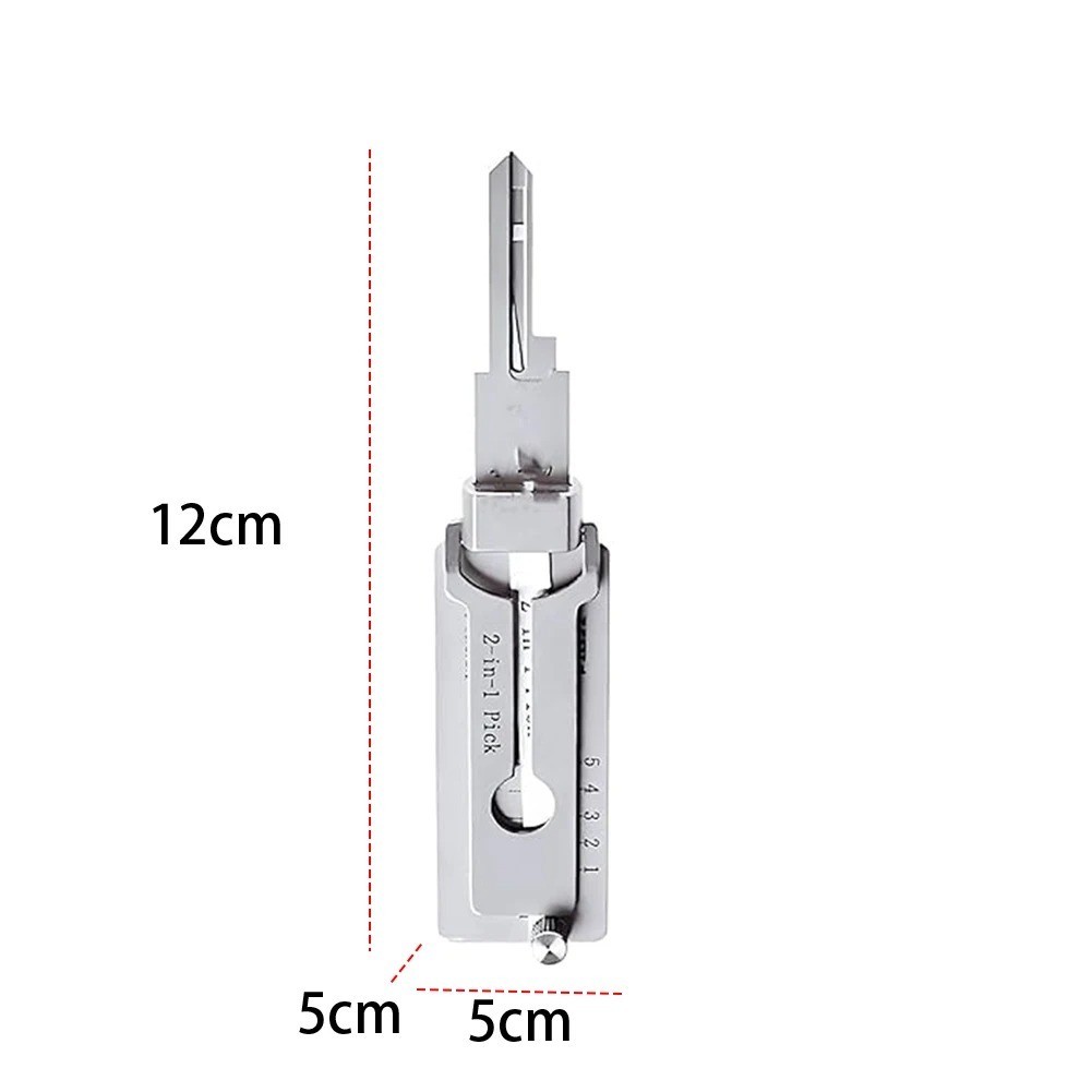 2-in-1 Stainless Steel Key Decoder SS001 PRO Lock Decoder Repair Tools-Free Ship