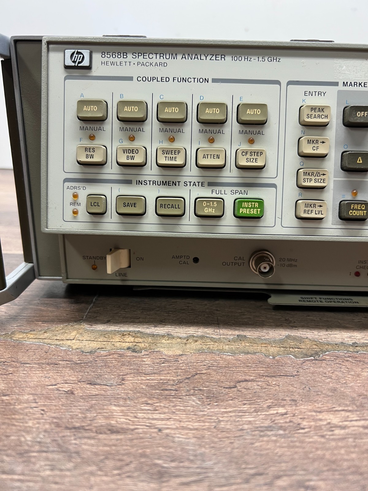 HP 8568B Spectrum Analyzer 100 Hz - 1.5 GHz