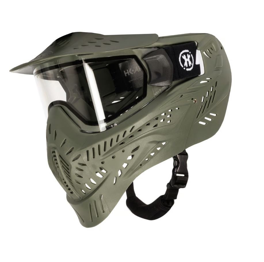 HK Army Paintball HSTL Protective Goggle Mask w/ Thermal Clear Lens Olive