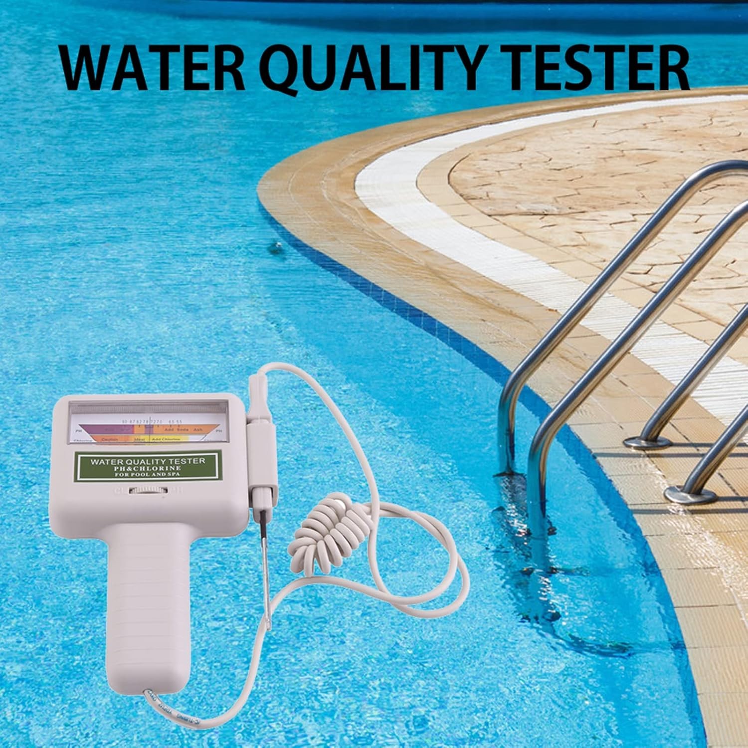 Water Quality Monitor – 2-in-1 Digital, CL/CO₂ Tester for Pool/Spa