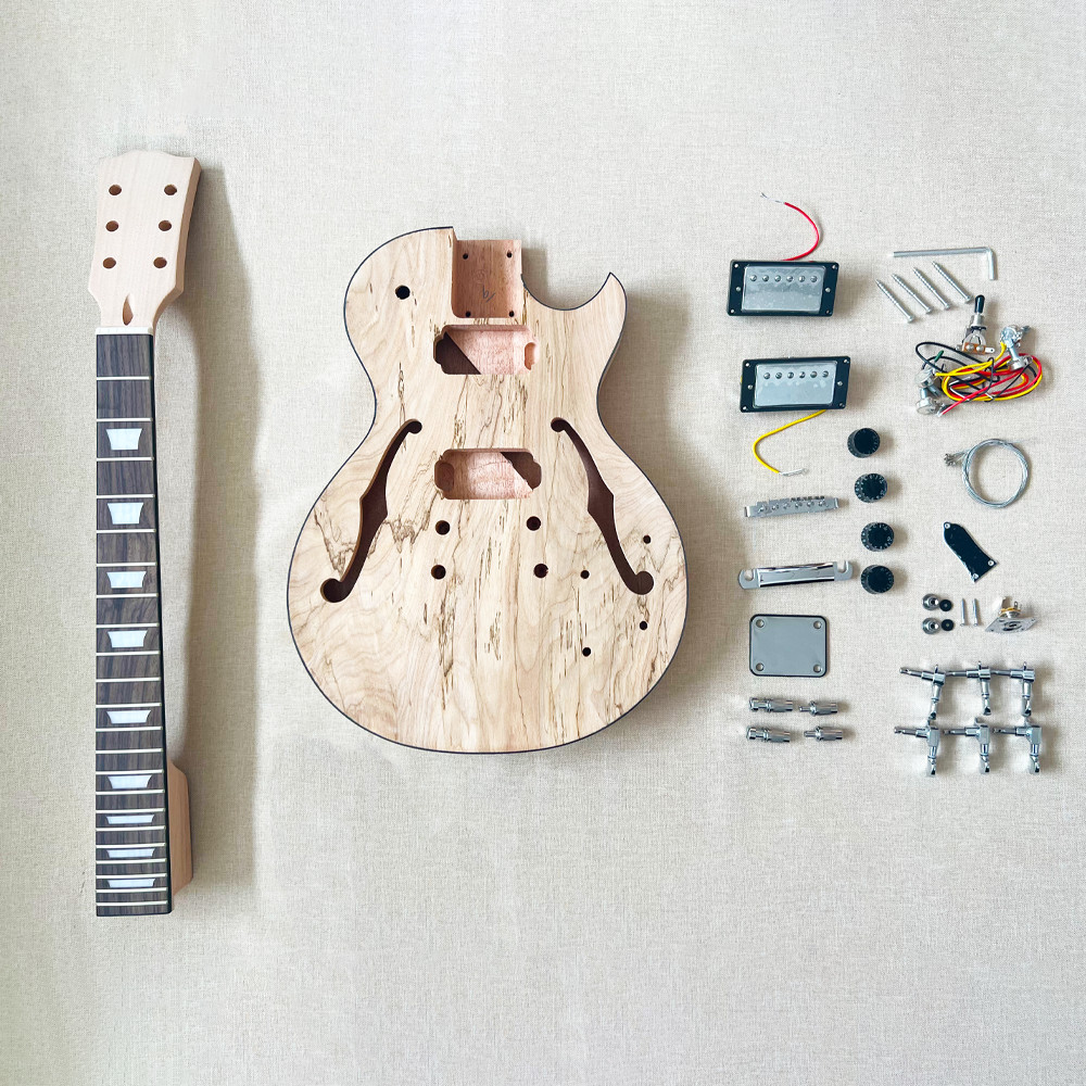 DIY 6 Six String Electric Guitar Kit Mahogany Body Rosewood Fingerboard