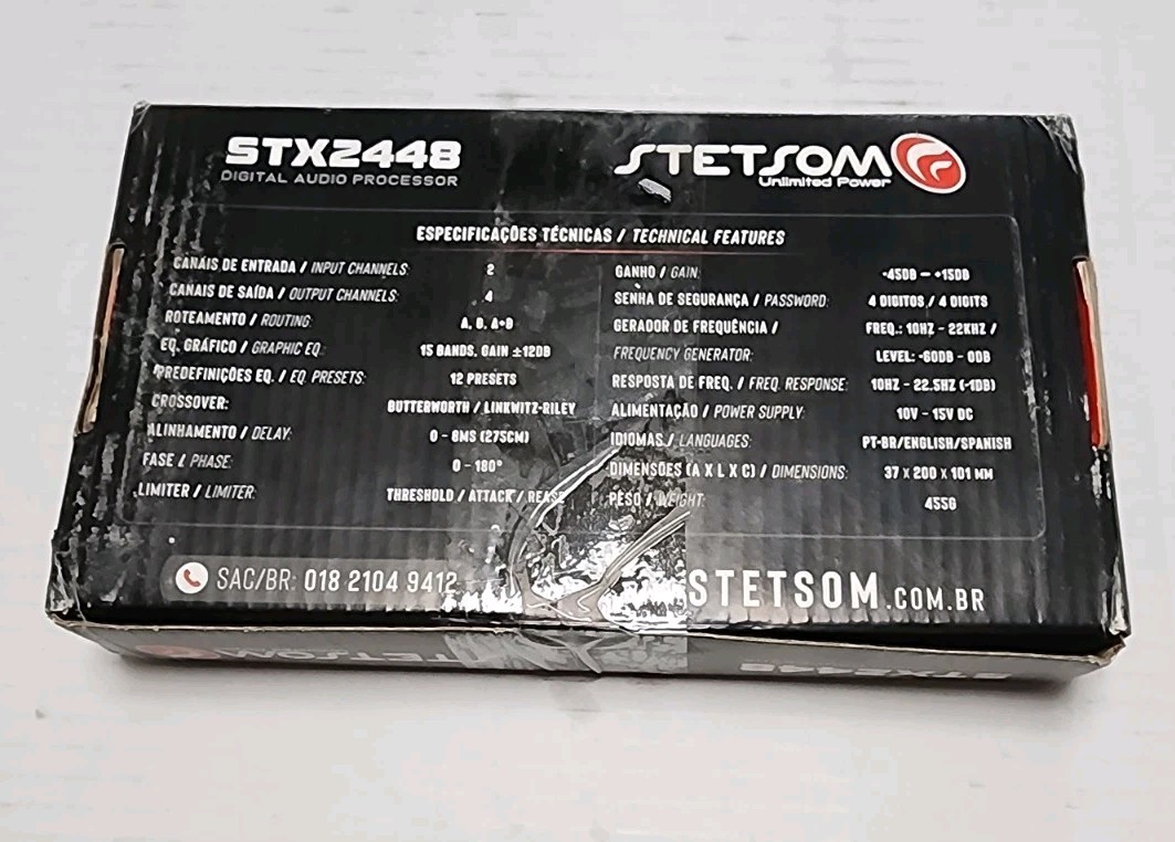 Stetsom STX2448 DSP Crossover and Equalizer 4 Channel Full Digital Signal Proces