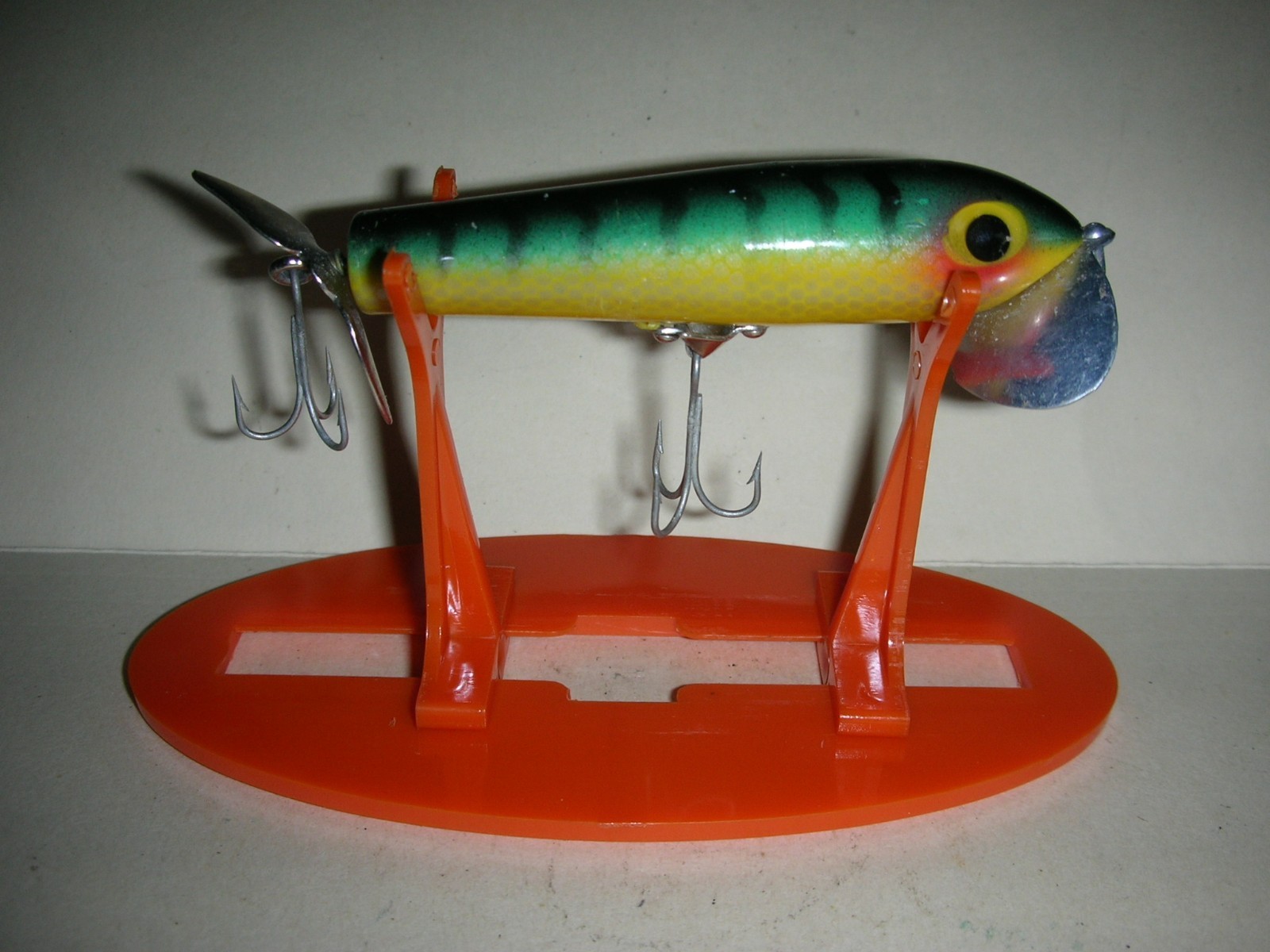 4 Orange Plastic Fishing Lure Display Stands