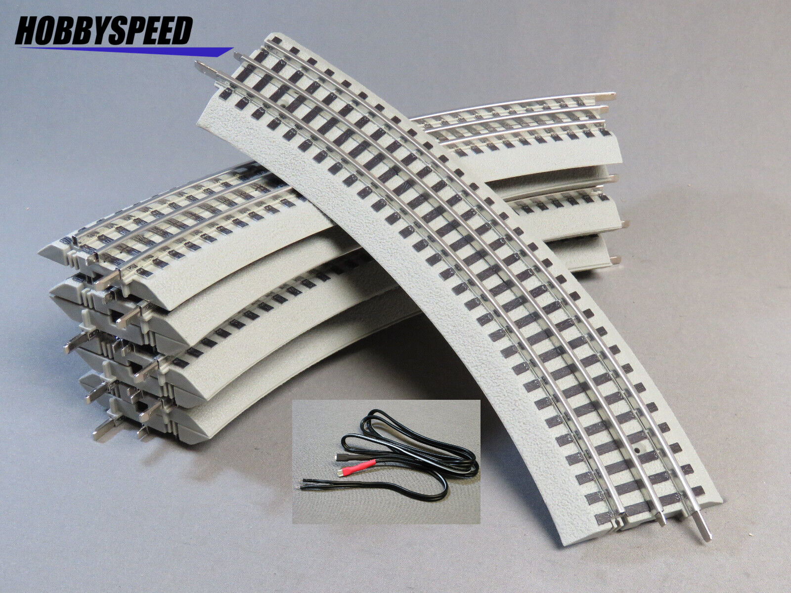 LIONEL FASTRACK (8) STANDARD 031 CURVES  CONNECTION WIRE INCLUDED 6-37103 (8) t