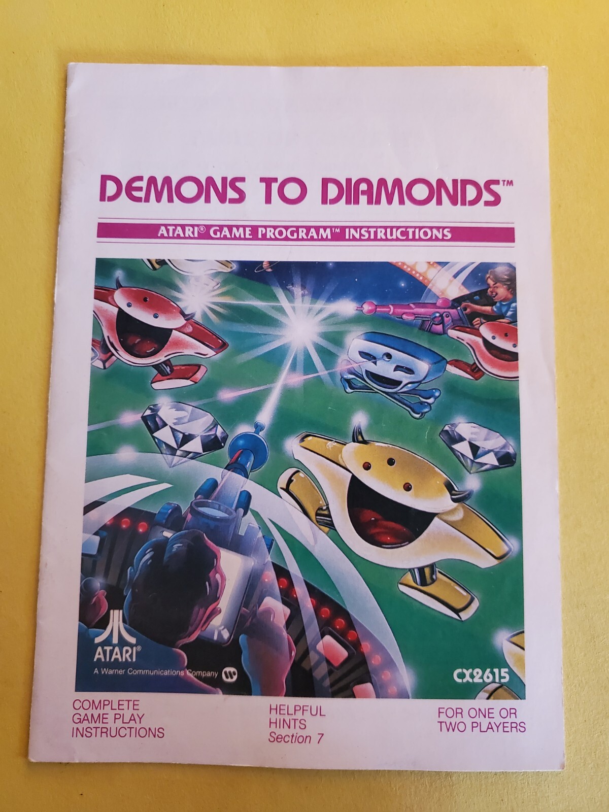 1982 ATARI Demons To Diamonds game instructions catalog