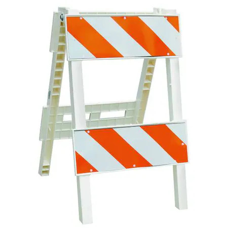 Zoro Select 97-01-002-03 Type 2 Barricade, Polypropylene, Engineer, 41 In,